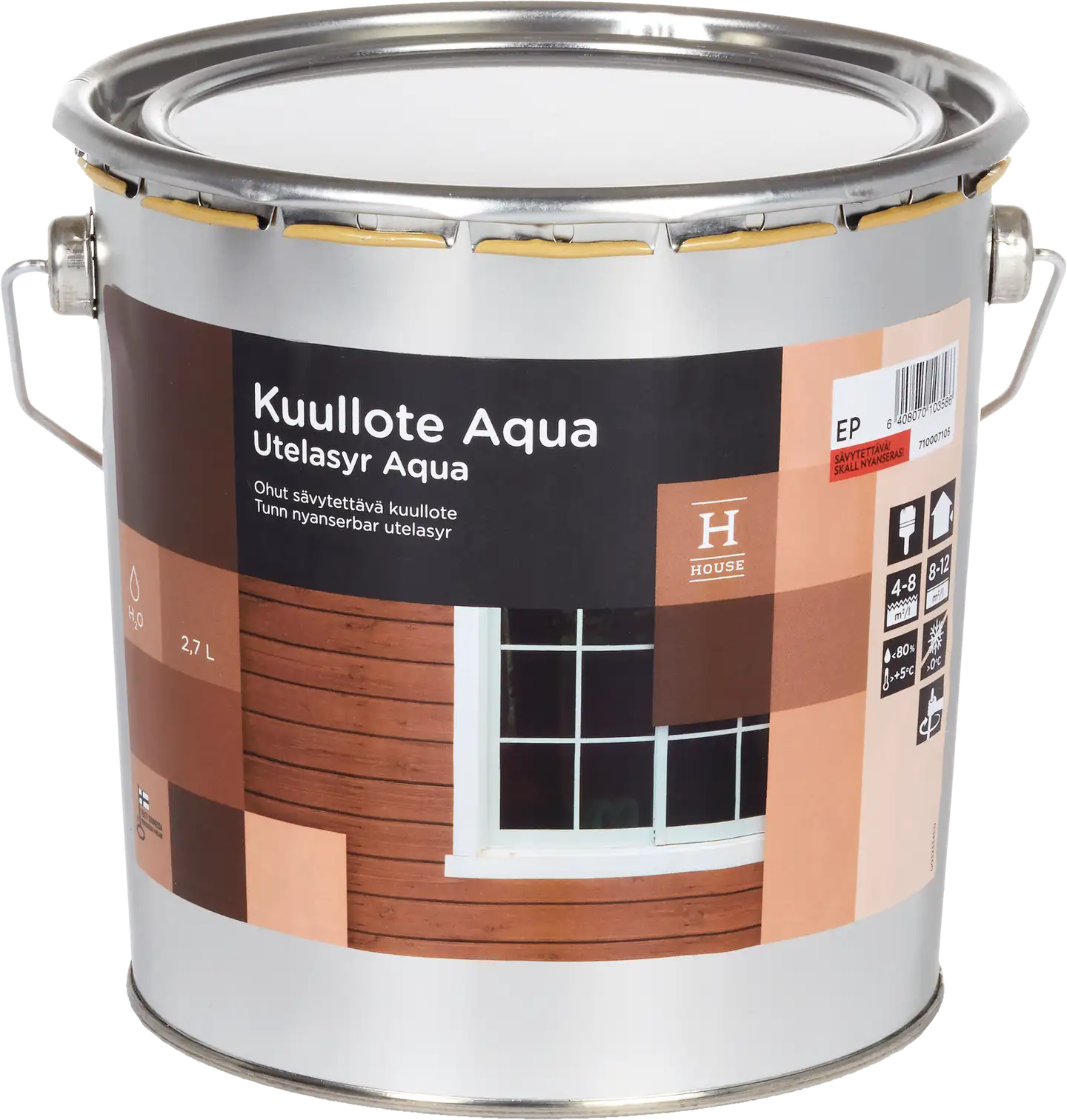 House kuullote Aqua 2,7l väritön sävytettävä