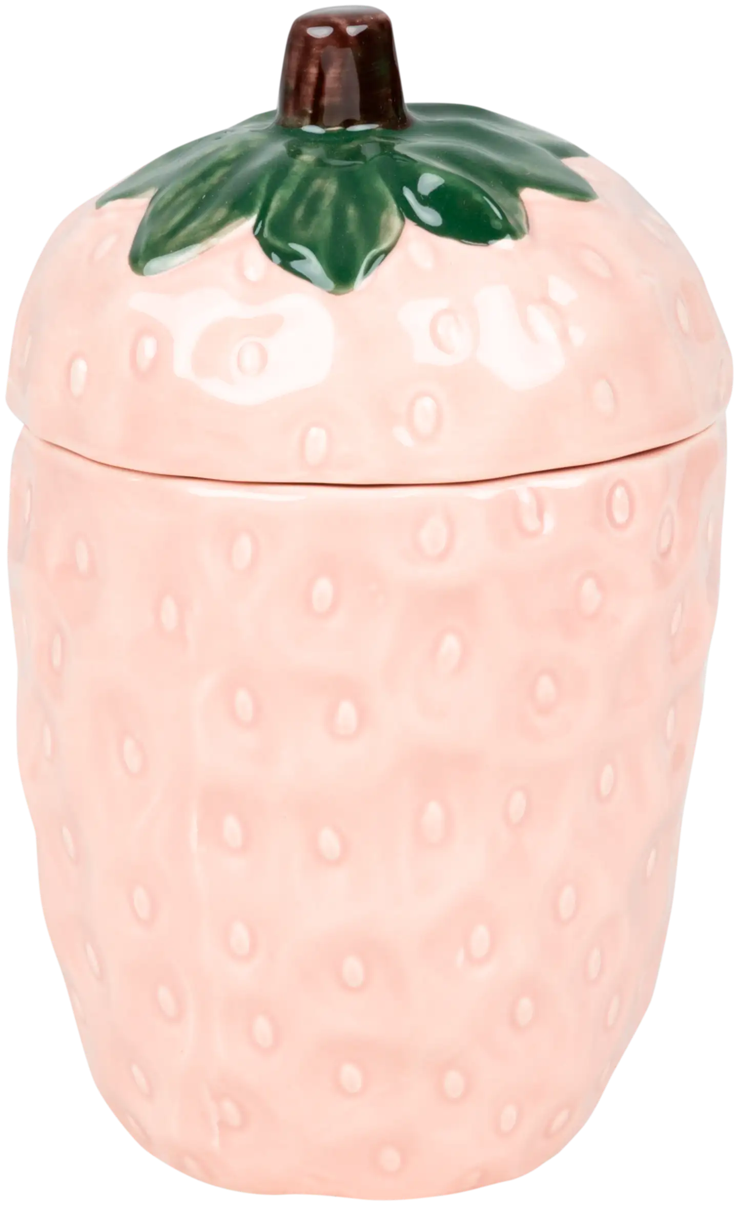 Koristepurkki mansikka pinkki 14 cm - 1