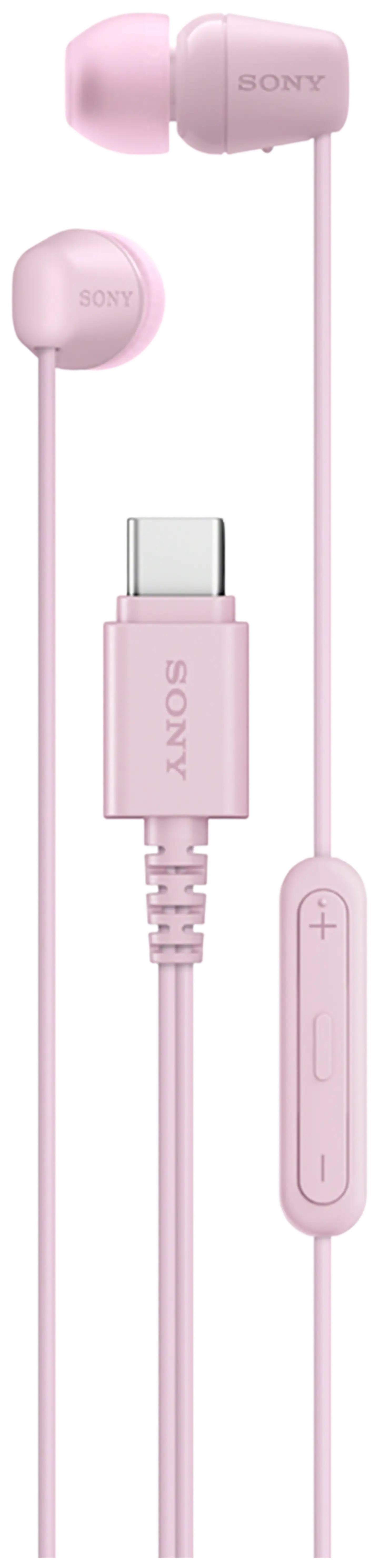 Sony langalliset nappikuulokkeet USB-C liitännällä IER‑EX15CP pinkki - 2