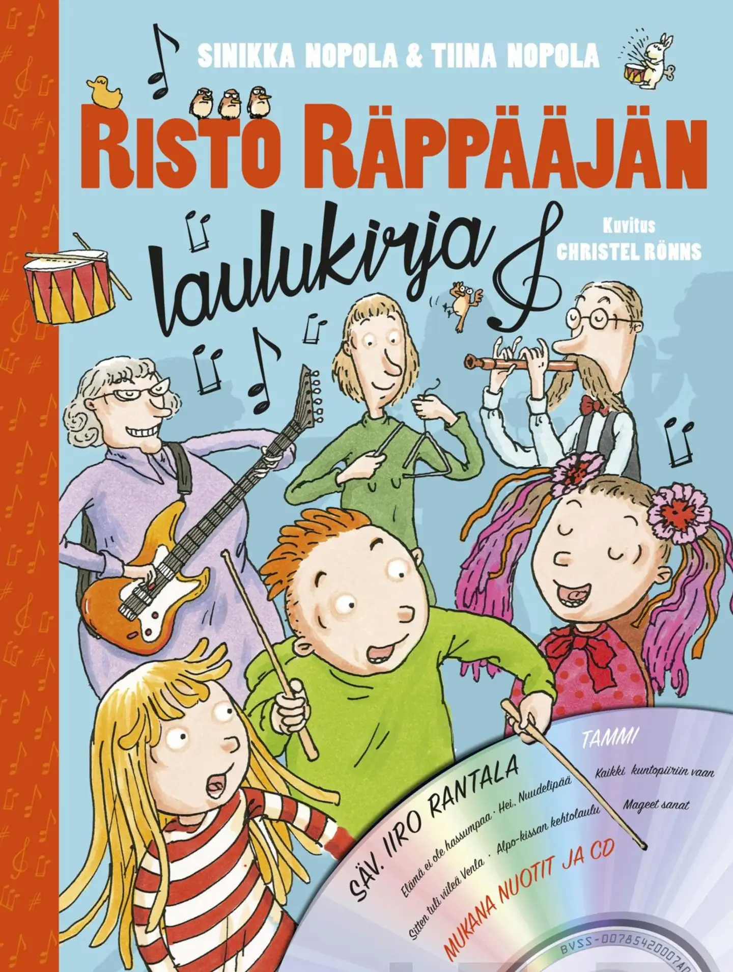 Nopola, Risto Räppääjän laulukirja + CD - 16 laulua nuotteineen