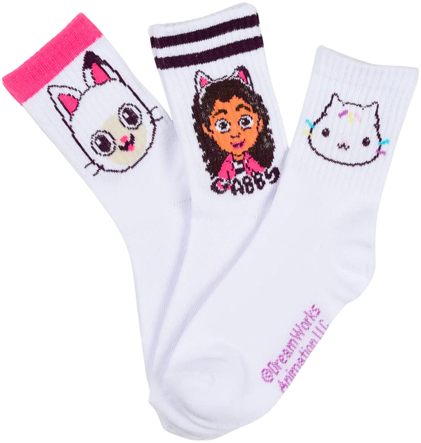 Lasten Gabbys Dollhouse sukka 3pr, laadukas kangas - pack2 - 1