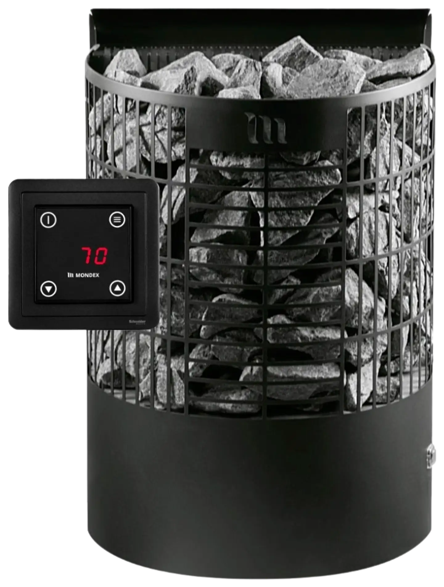 Mondex sähkökiuas Teno E2W 6,6 kW musta, sisältää WiFi - 1