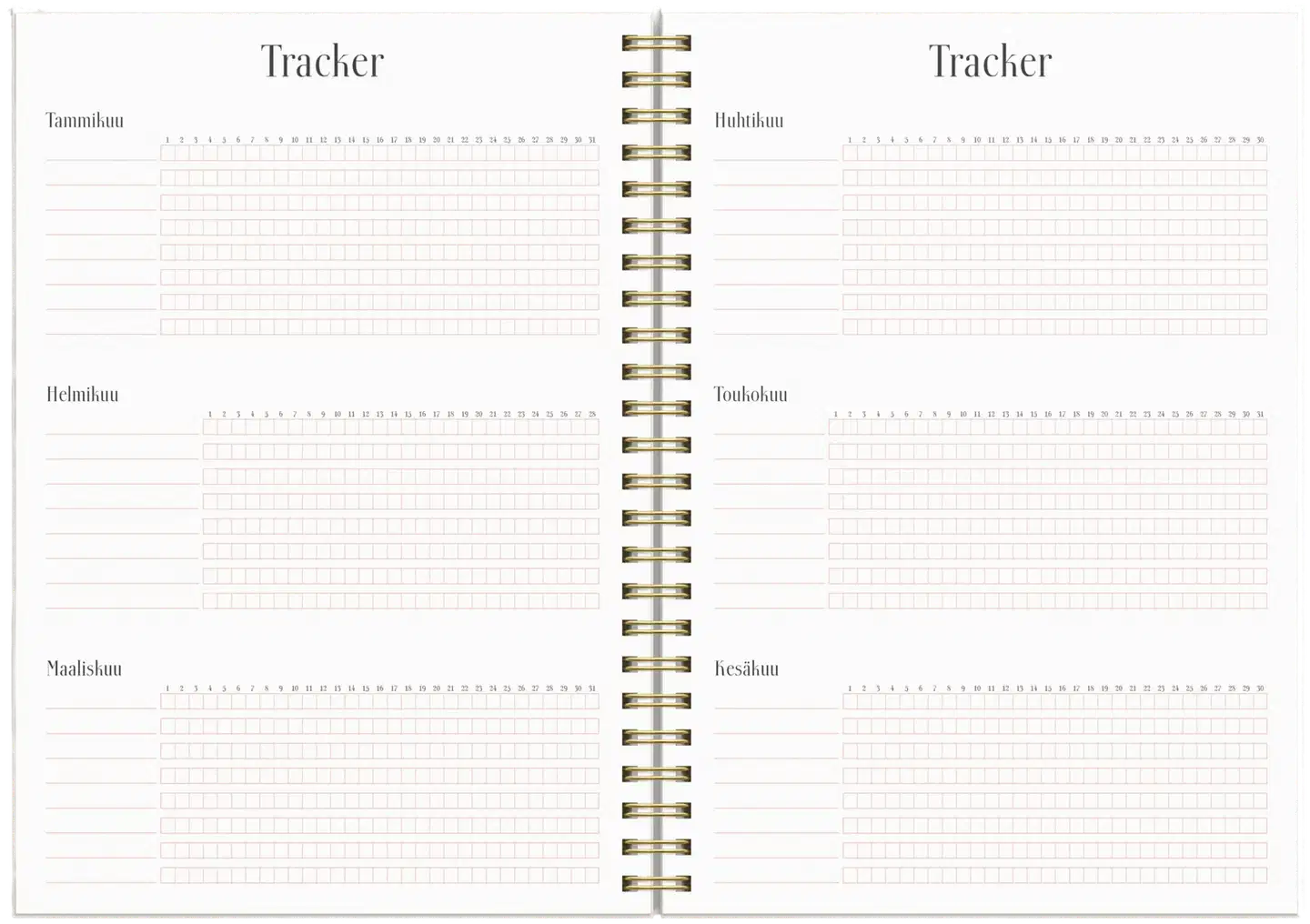 Burde Life Planner Pink A5 26/27 - 5