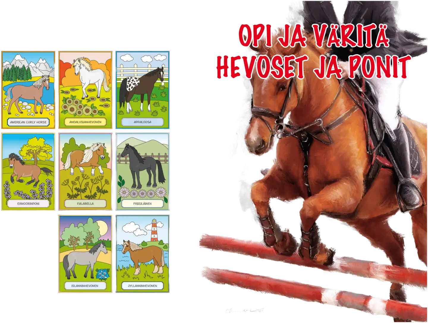 Opi ja väritä kirjat A4 - 6