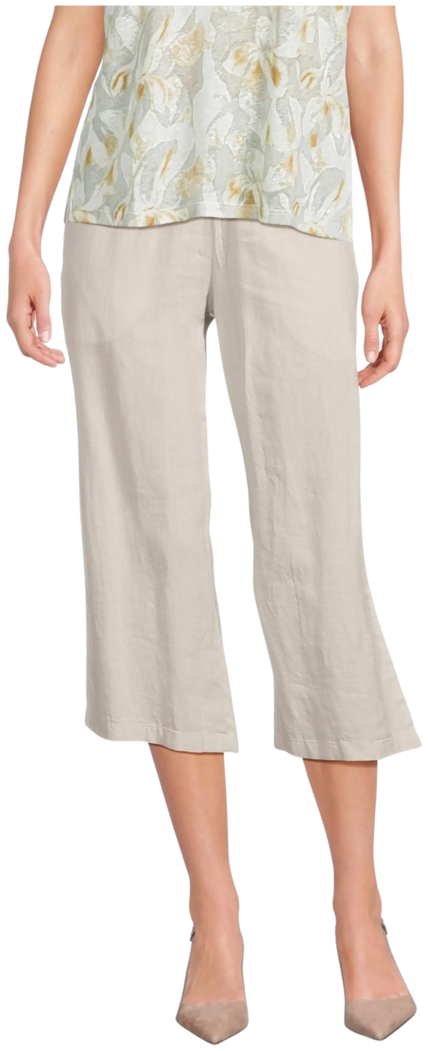 London Fog naisten culottes-housut pellavasekoitetta 222L261708 - irish cream - 1