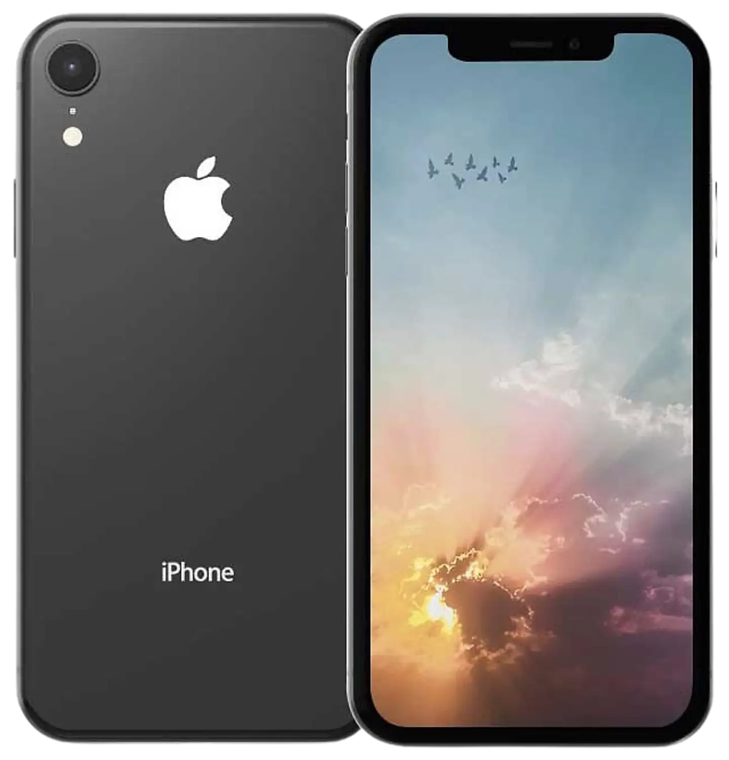 Apple iPhone XR 64 GB älypuhelin Black, tehdashuollettu, käytetty puhelin