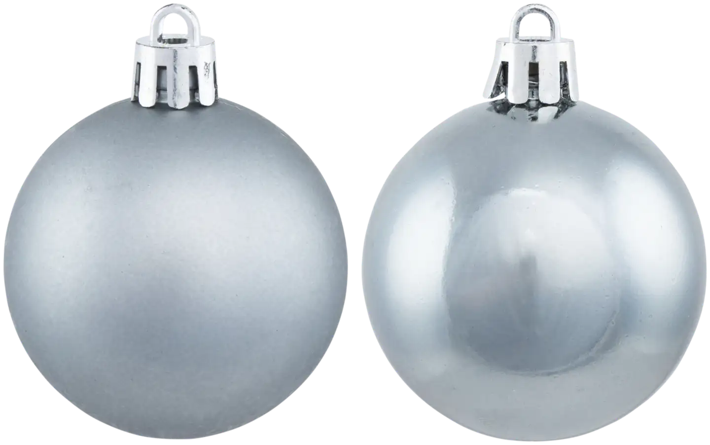Joulupallo 5 cm 12 kpl harmaa - 1