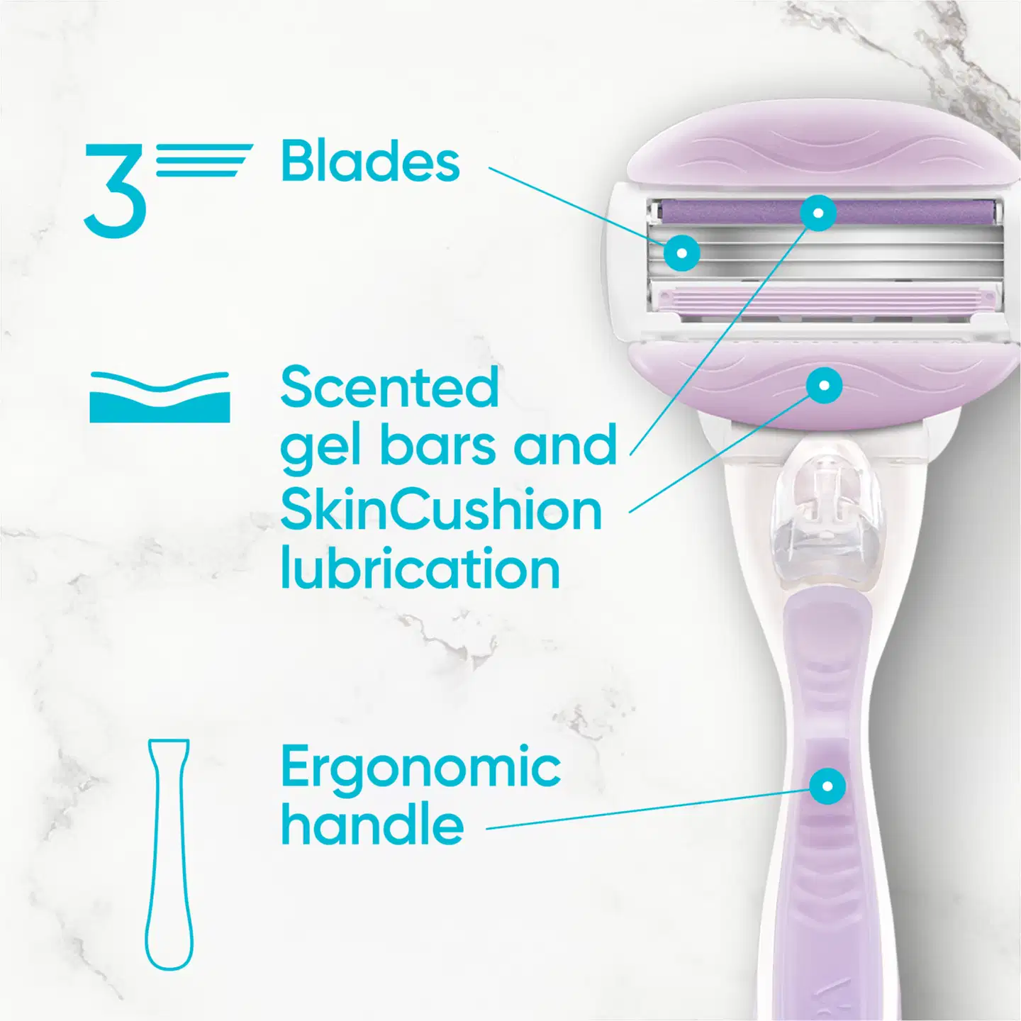 Gillette Venus Comfortglide Breeze ihokarvanajohöylä - 2