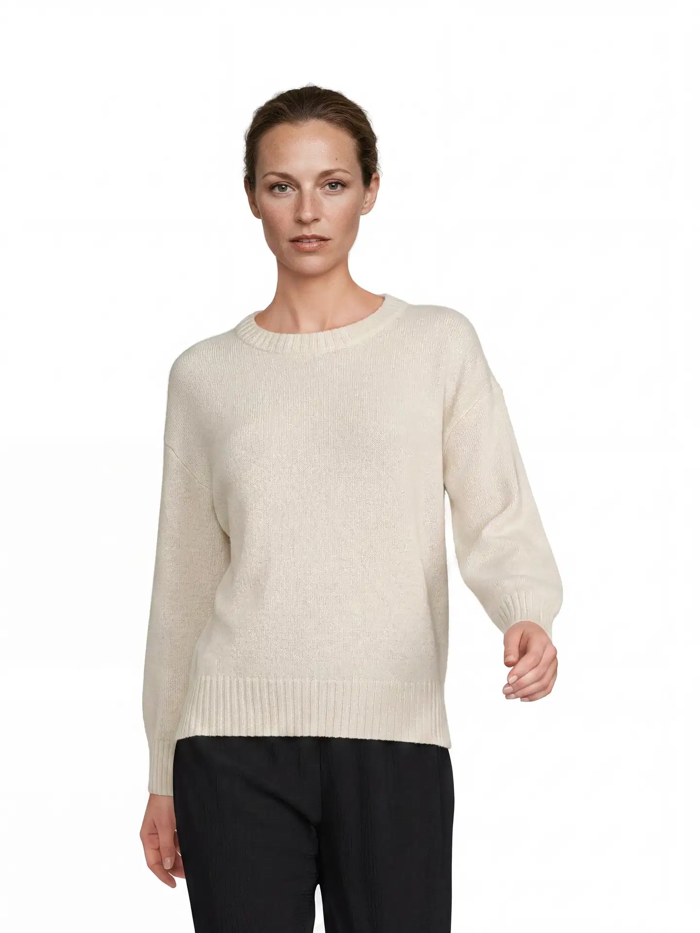 House naisten neule Fluffy-O - Off white - 1