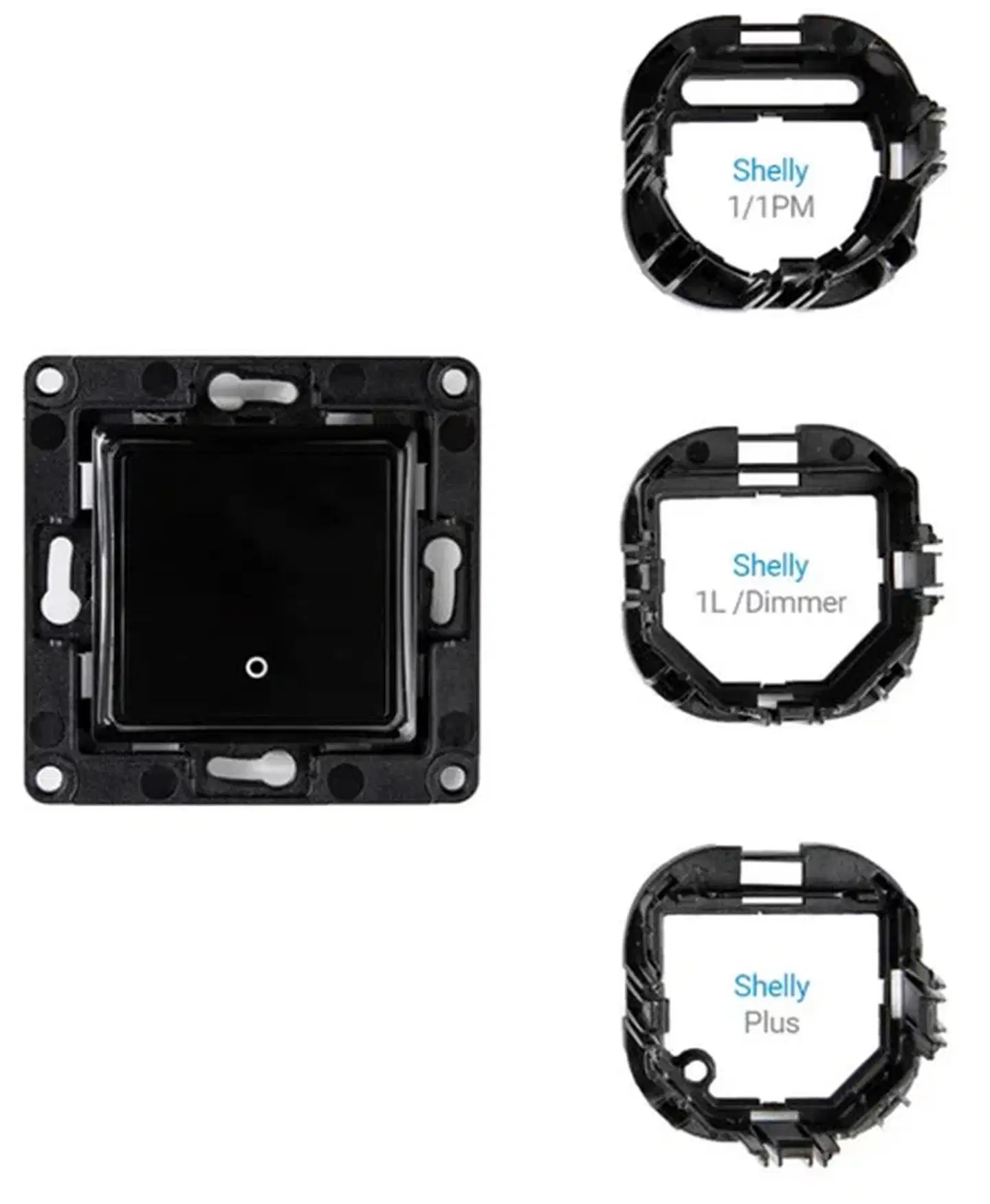 Shelly Seinäkytkin 1 - musta - 2