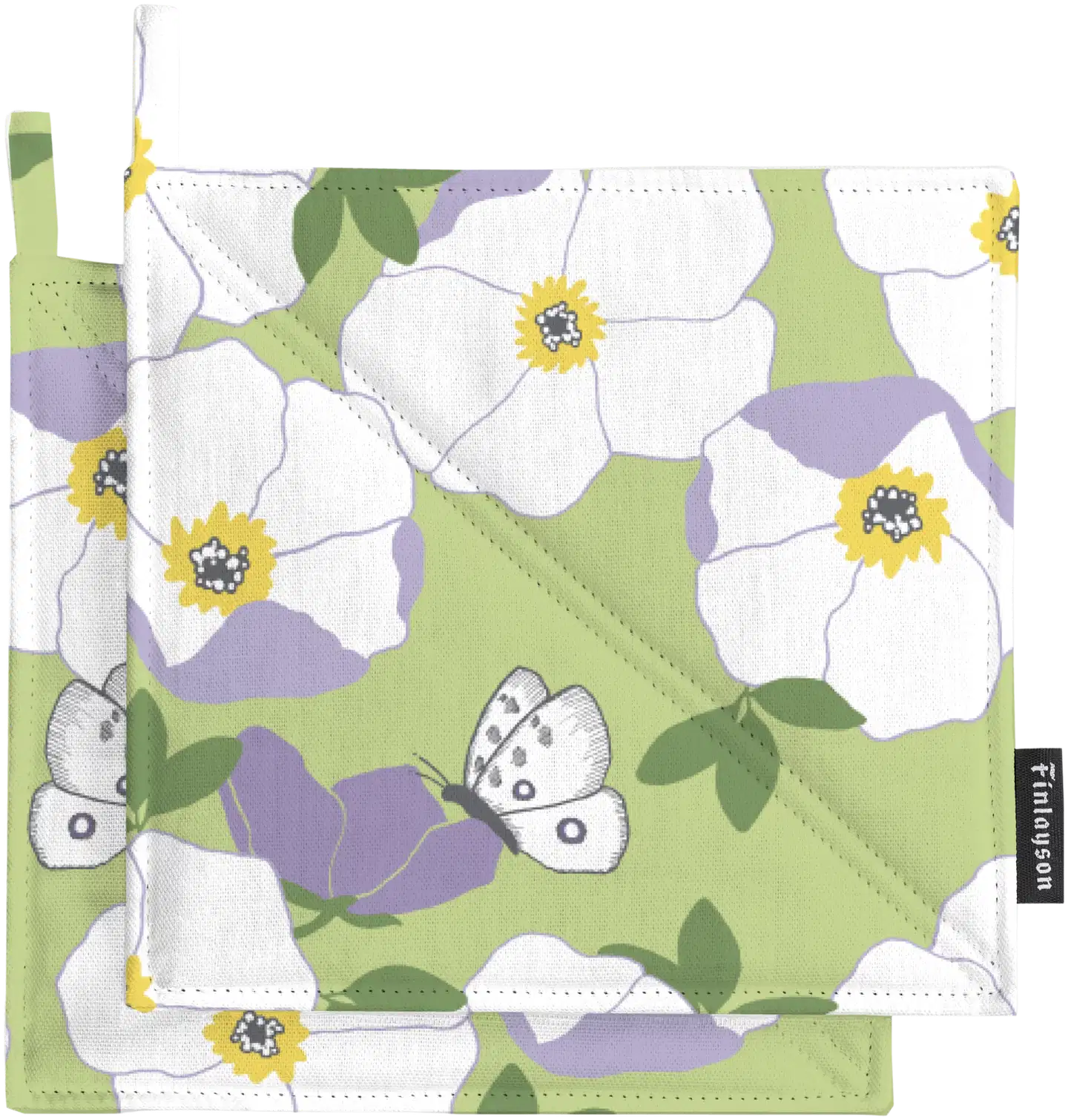 Finlayson patalappu Ruusa v.vihr/v.lila 2kpl 22x22 - 1