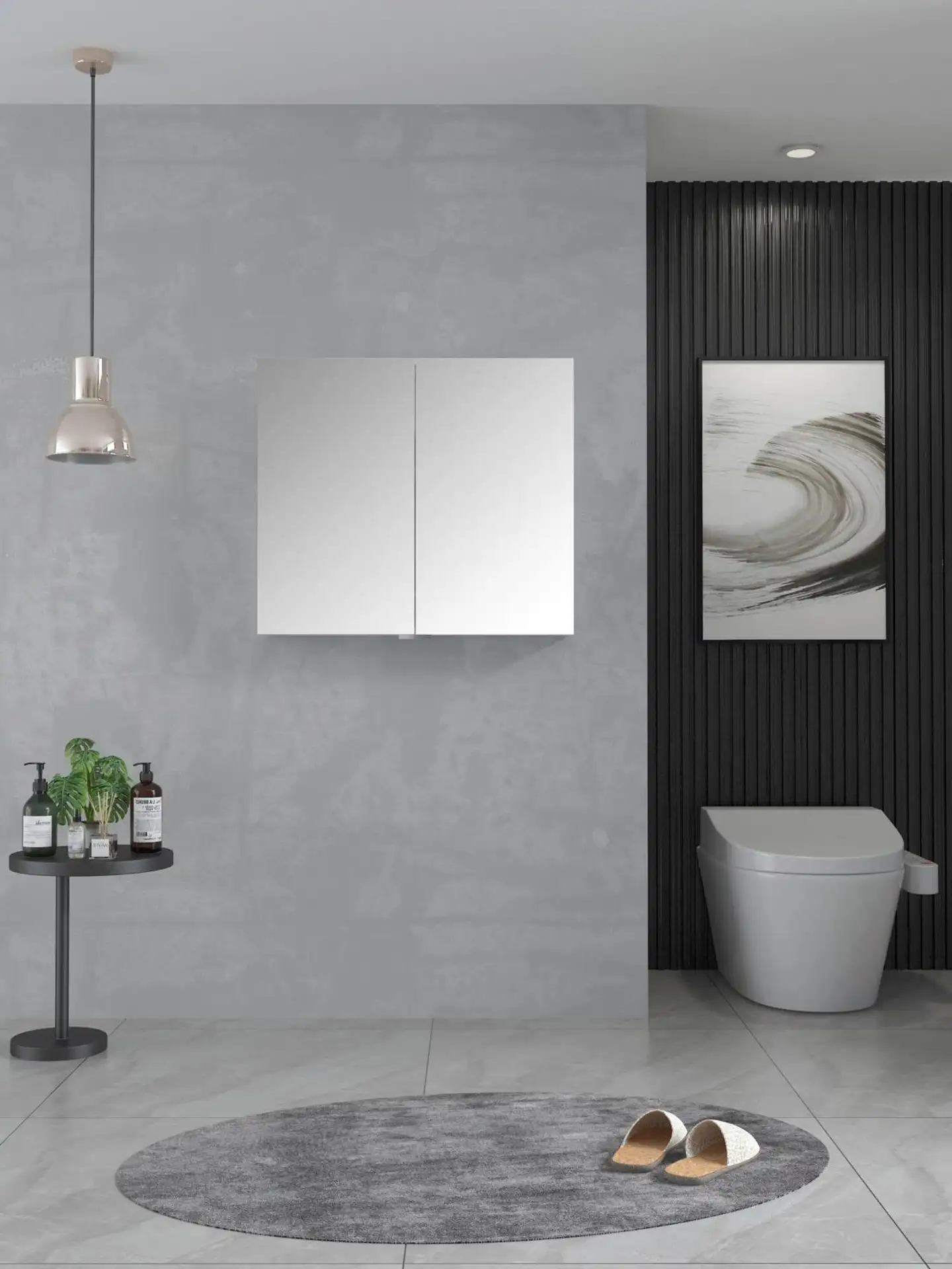Kaisla PVC peilikaappi 80 cm - 3