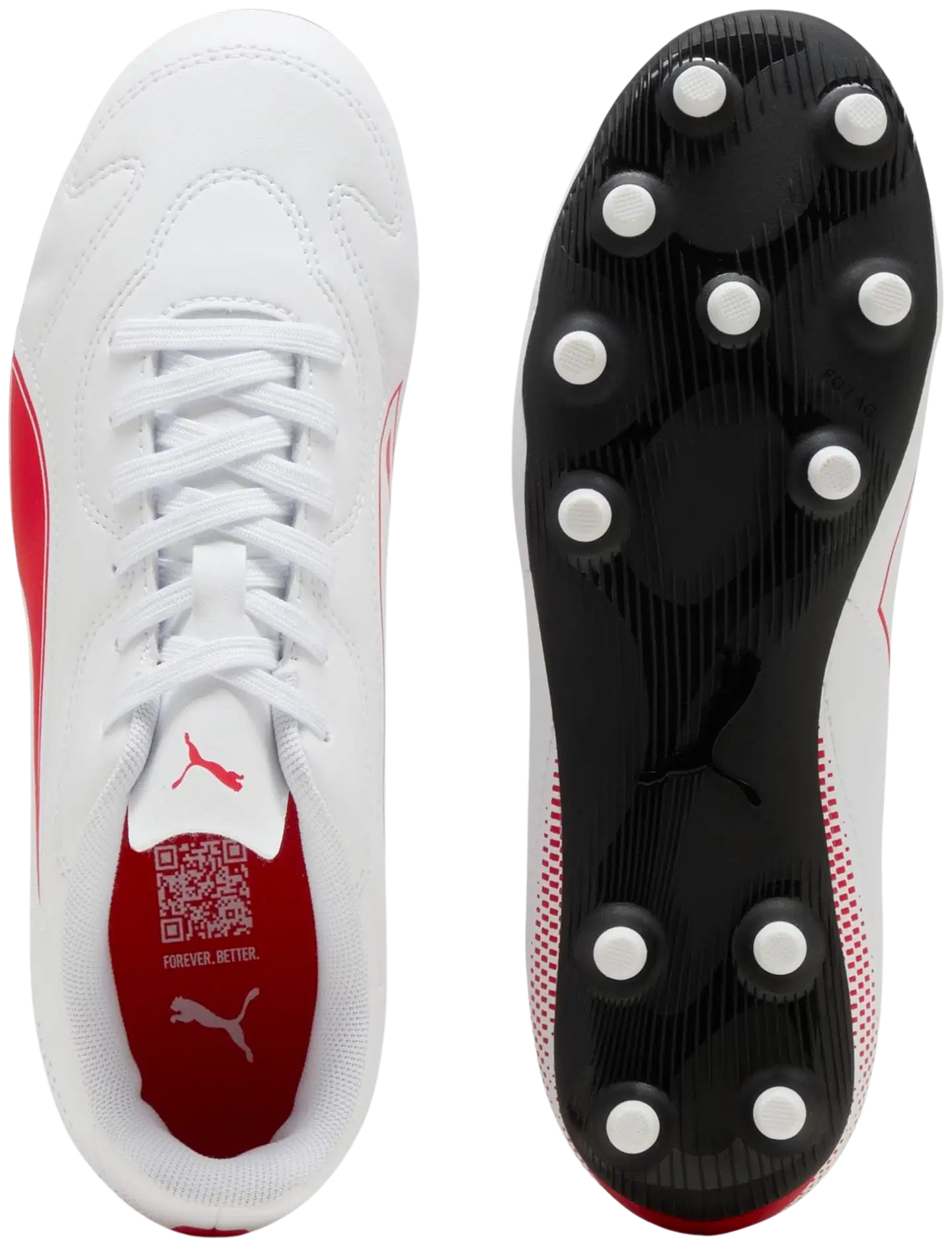 Puma lasten jalkapallokengät Vitoria II - White-Red - 4