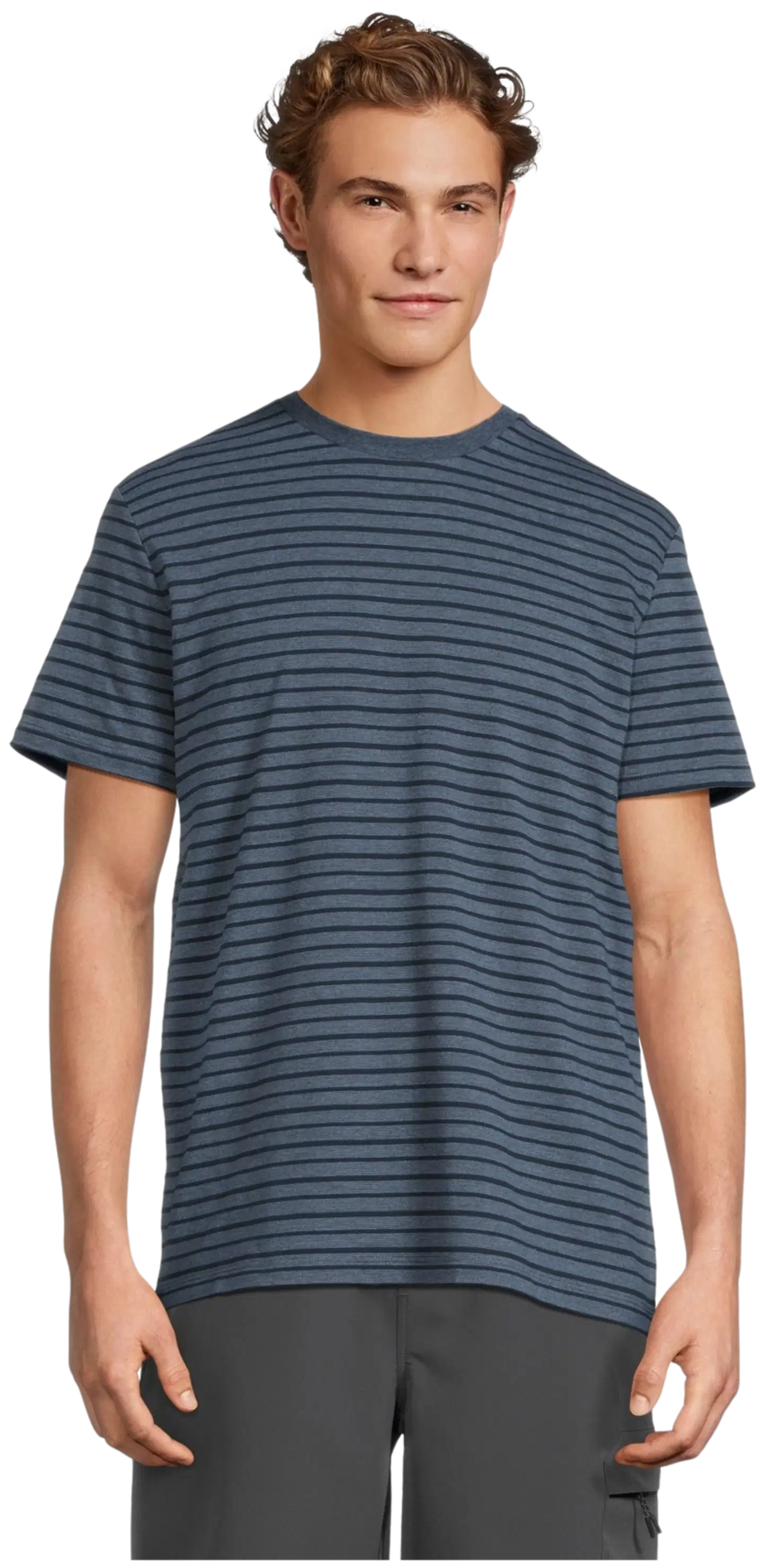 TEX miesten raidallinen t-paita I275381 - Indigo - 1