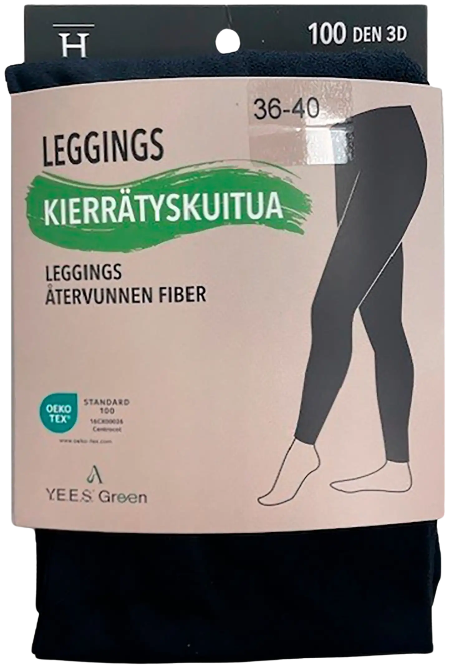 House naisten leggingsit 100 den 22LA100L - BLACK