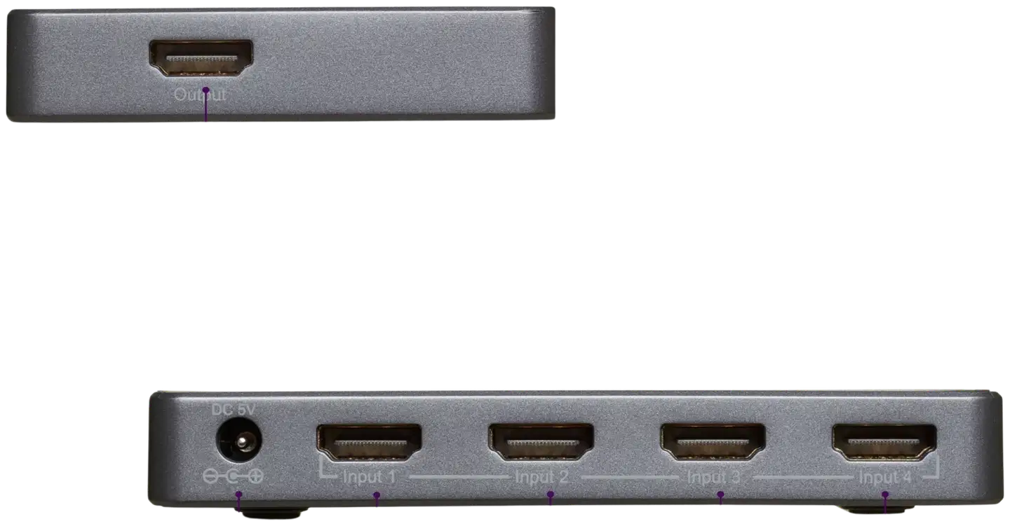 Marmitek HDMI-kytkin Connect 620 UHD 2.0 HDMI-kytkimellä voit liittää 4 laitetta television tai projektorin yhteen HDMI-tuloon. - 3