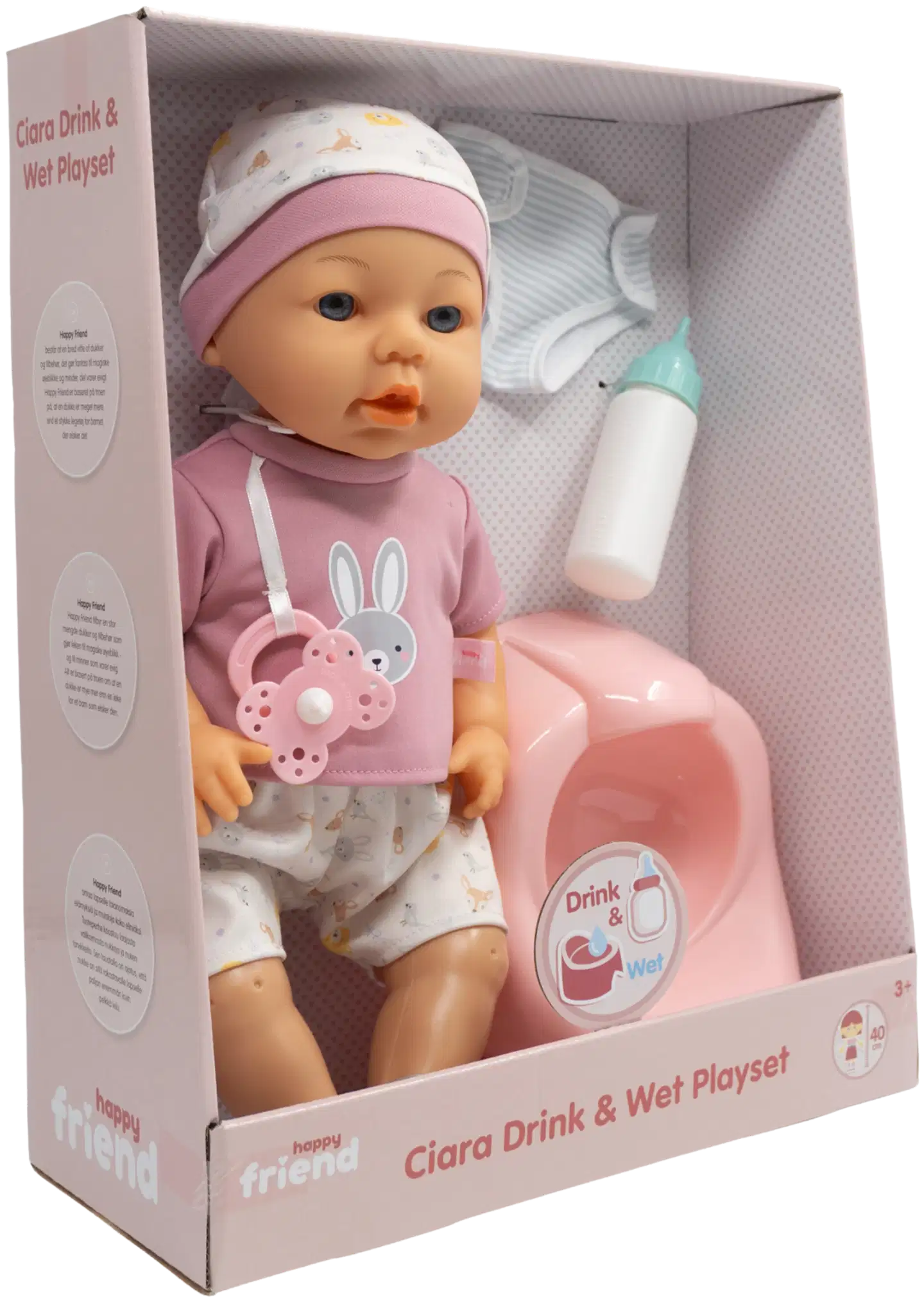 Happy Friend Ciara vauvanukke 40cm leikkisetti - 2