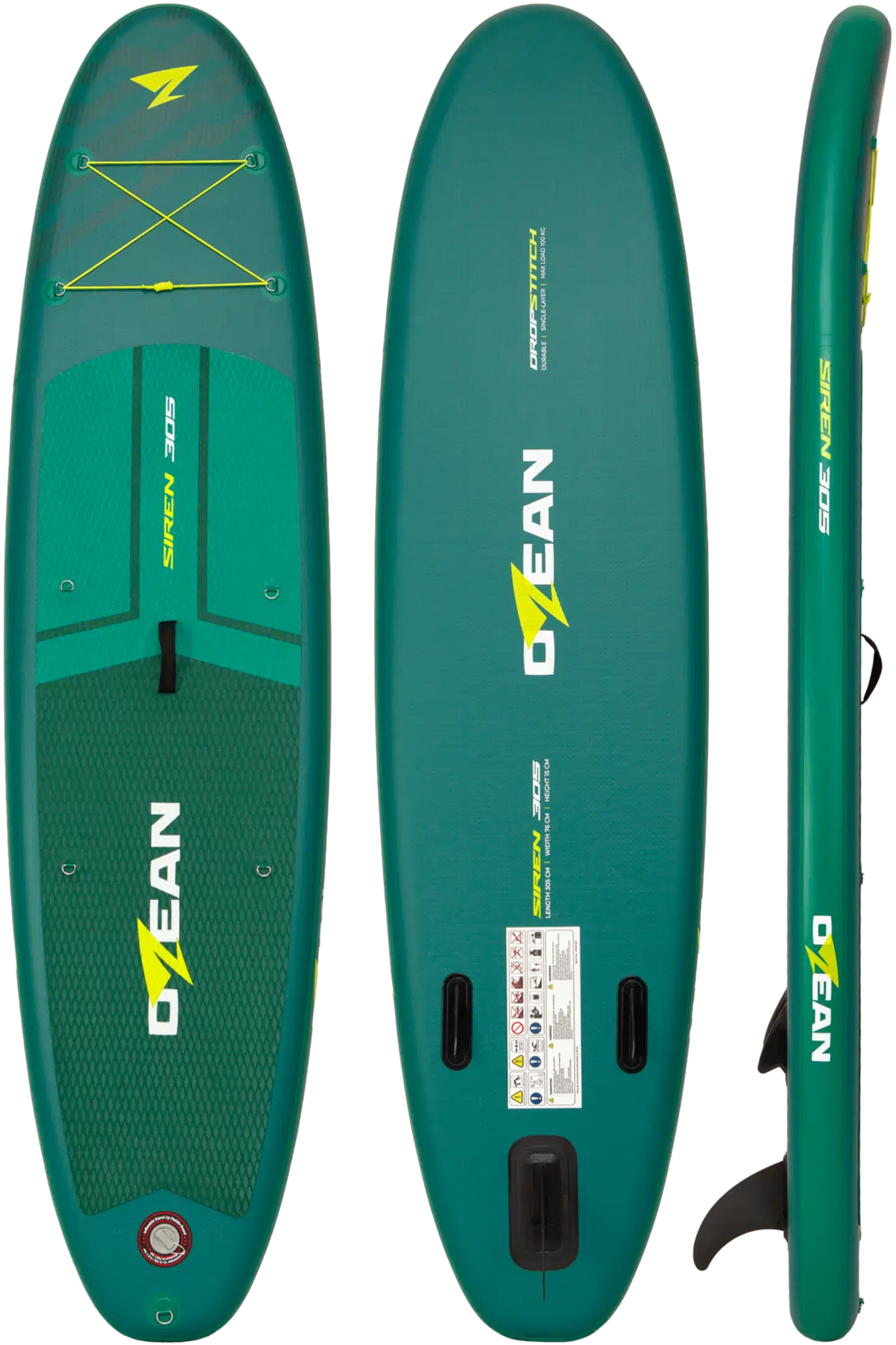 Ozean Siren 305 SUP-lauta - Tummanvihreä - 2