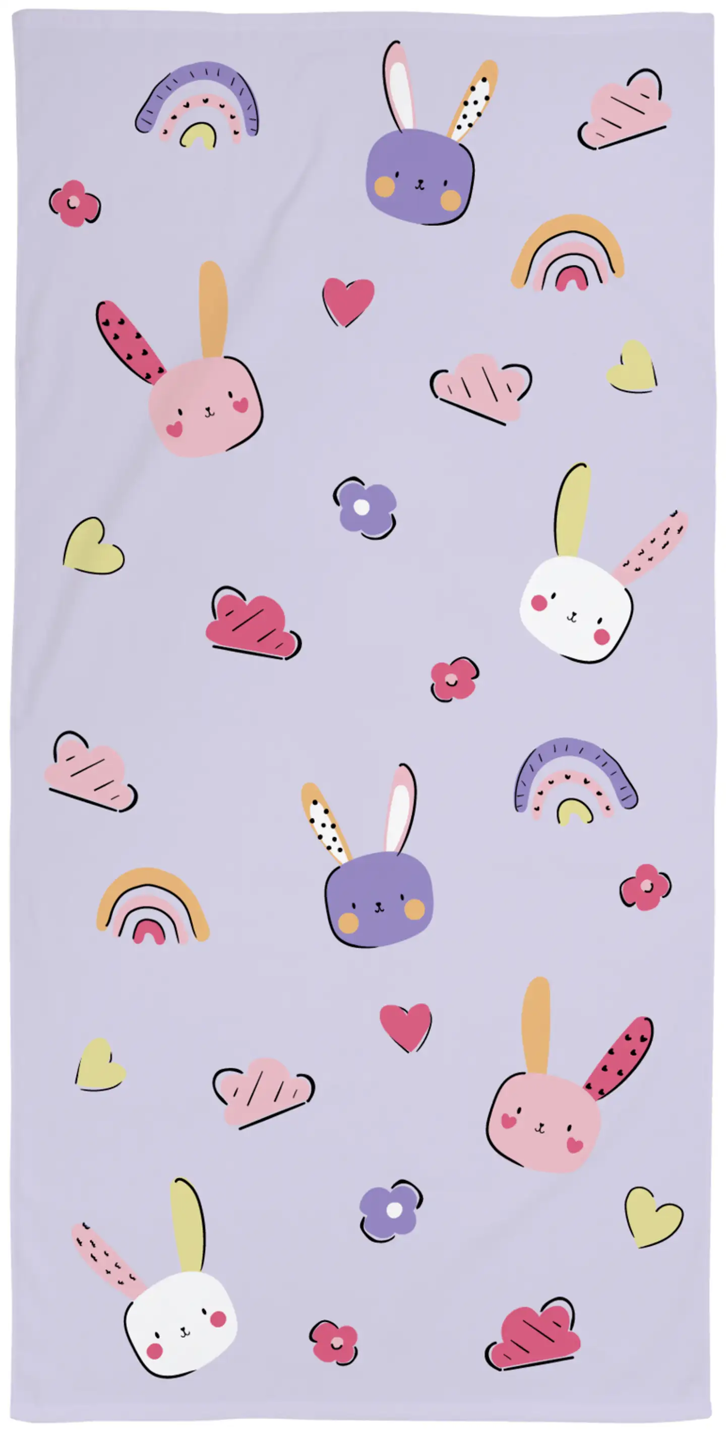 Ciraf lasten kylpypyyhe Bunny 70x140 cm liila - 1