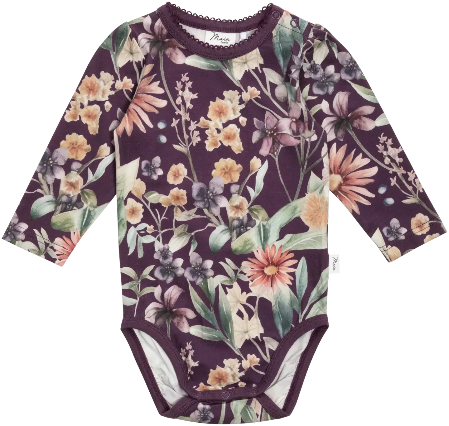 Maia family vauvojen body Kissanminttu 206365 - violetti - 1