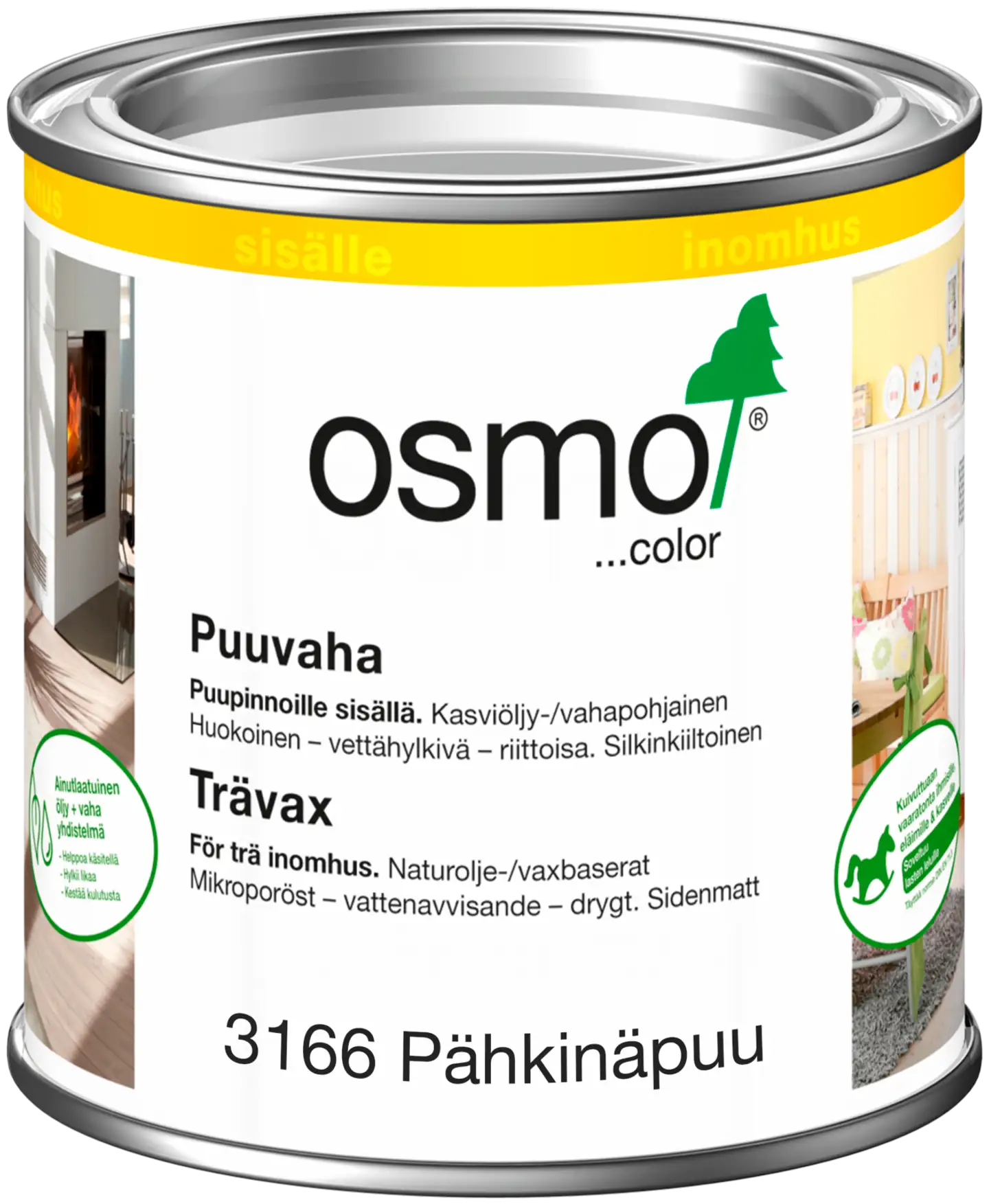 Osmo Color 375ml puuvaha 3166 pähkinäpuu - 1