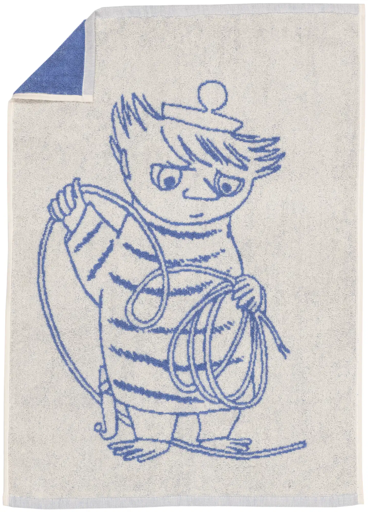 Moomin Arabia Muumi käsipyyhe 50x70cm Tuu-Tikki sininen GOTS