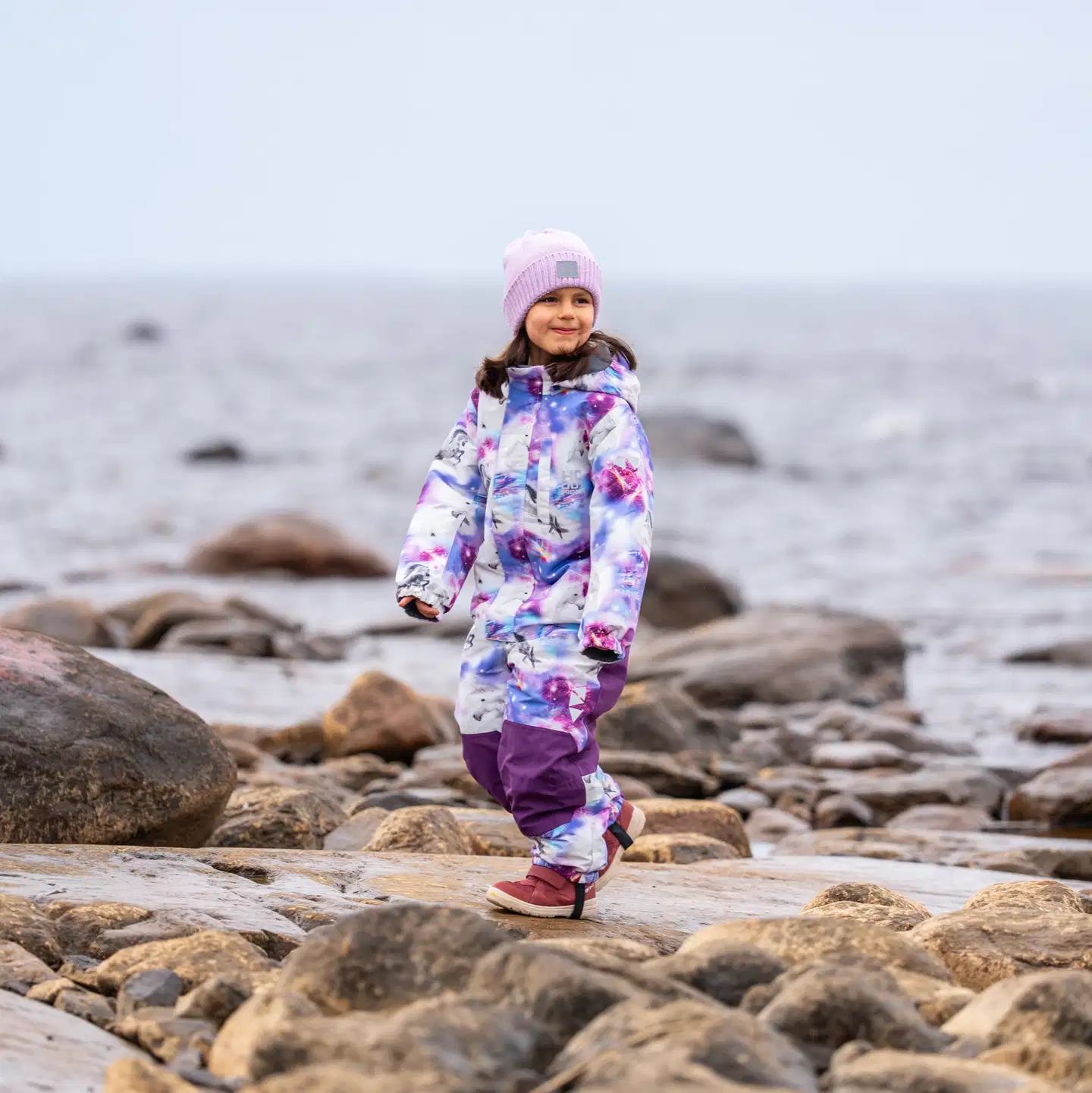 HC Outwear lasten vedenpitävä toppahaalari Kia - Dark Purple - 5