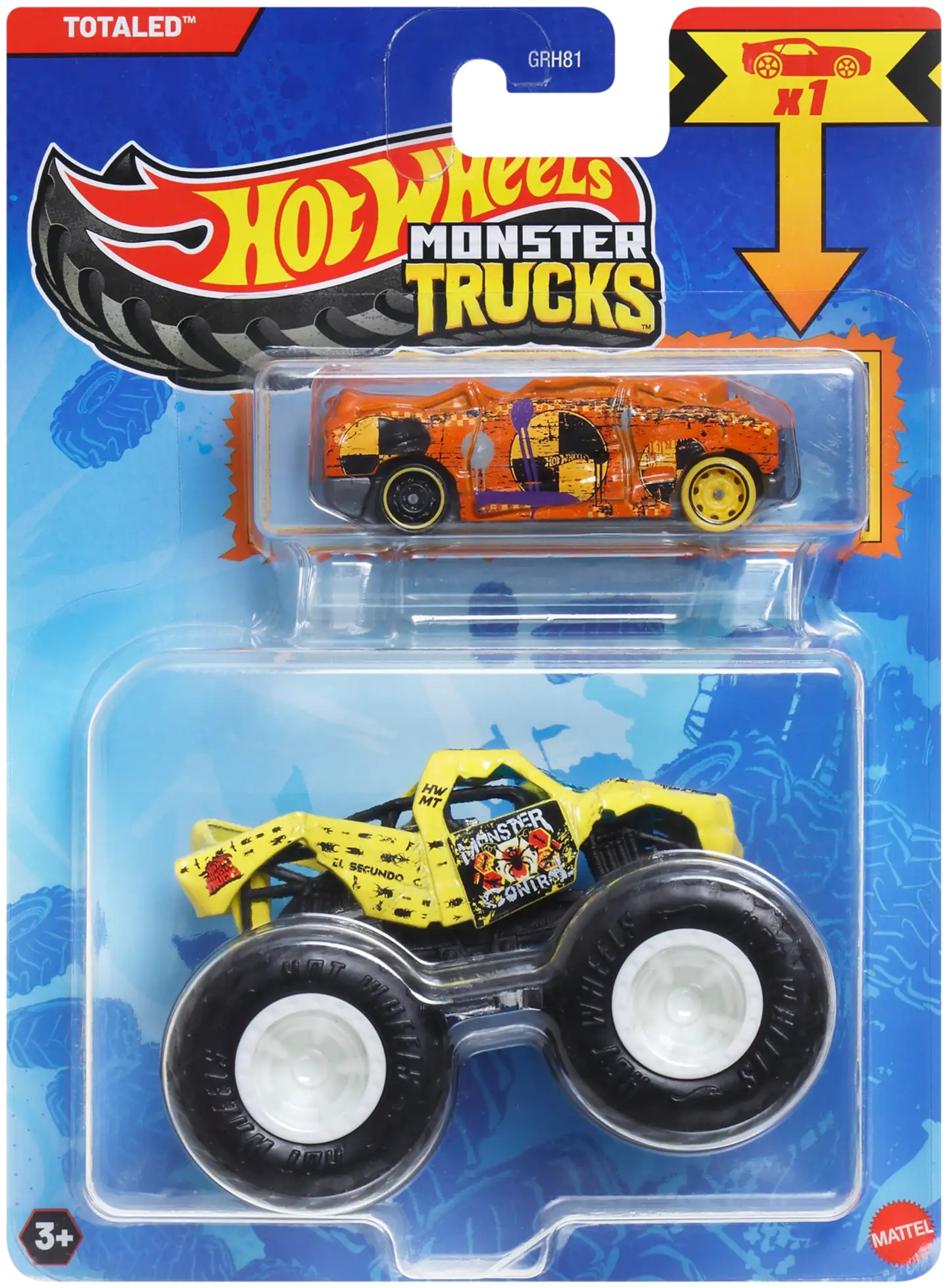 Hot Wheels monsteriauto + pikkuauto - 3