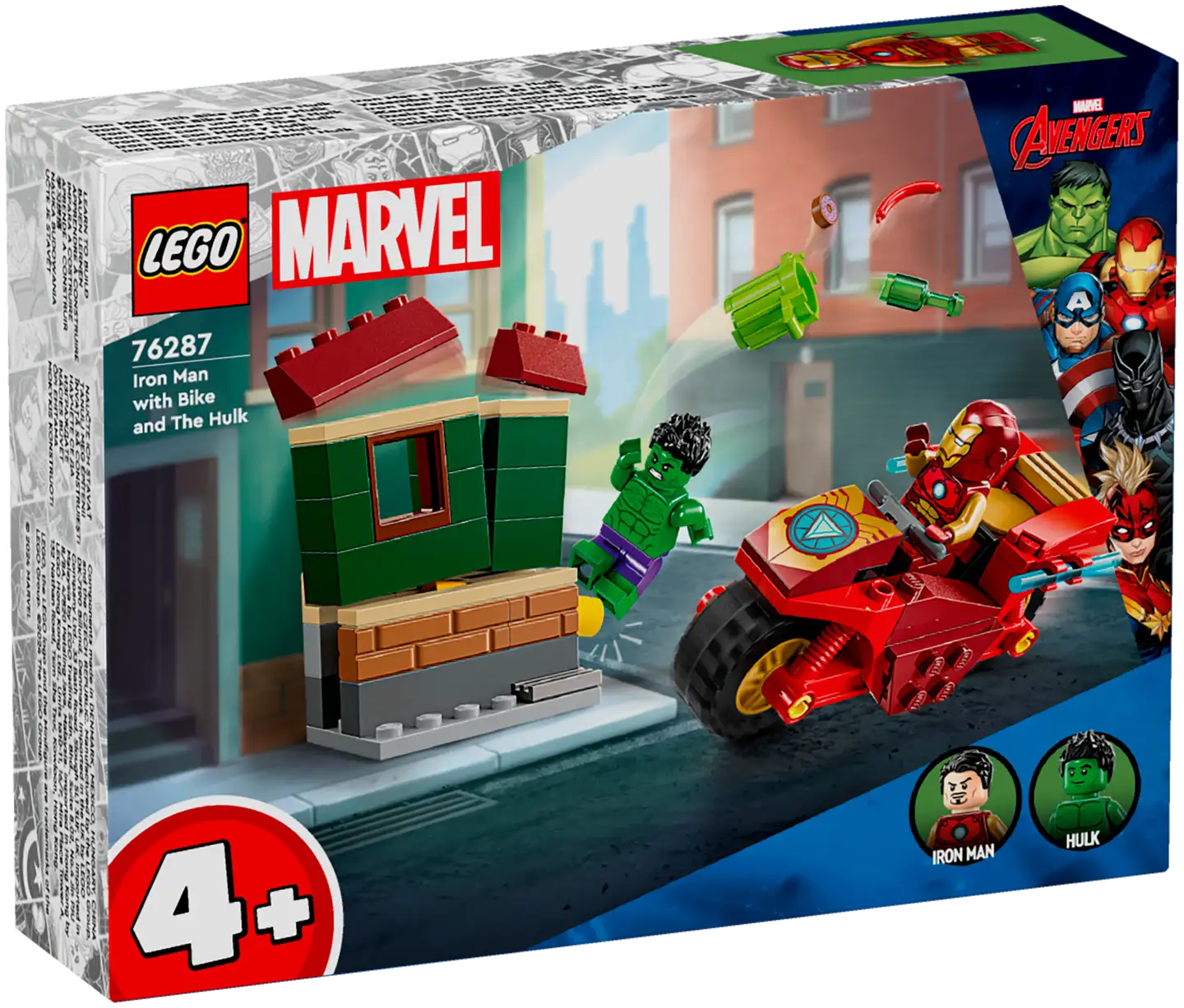 LEGO® Marvel 76287 - Iron Man, moottoripyörä ja Hulk - 2