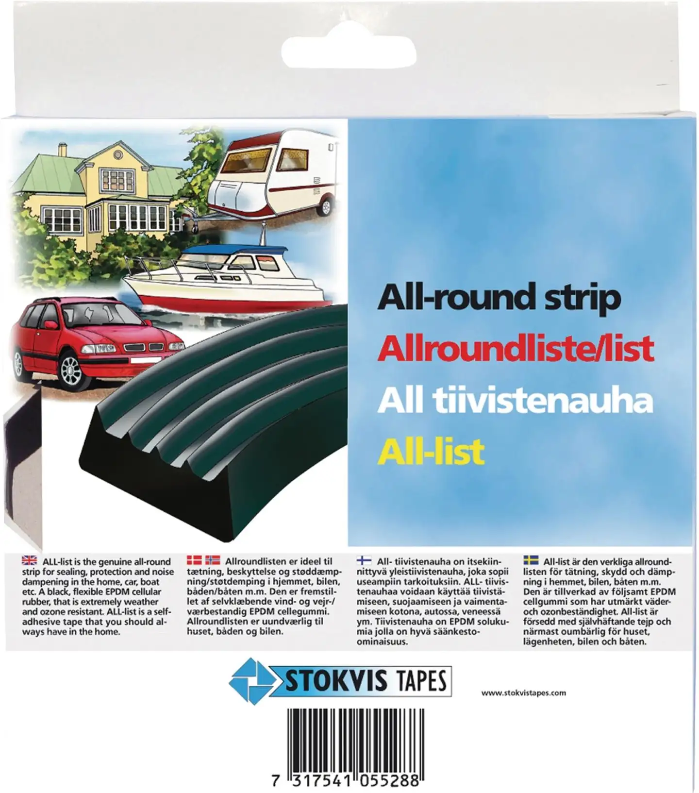 Stokvis Tapes All-tiivistenauha EPDM 5m musta