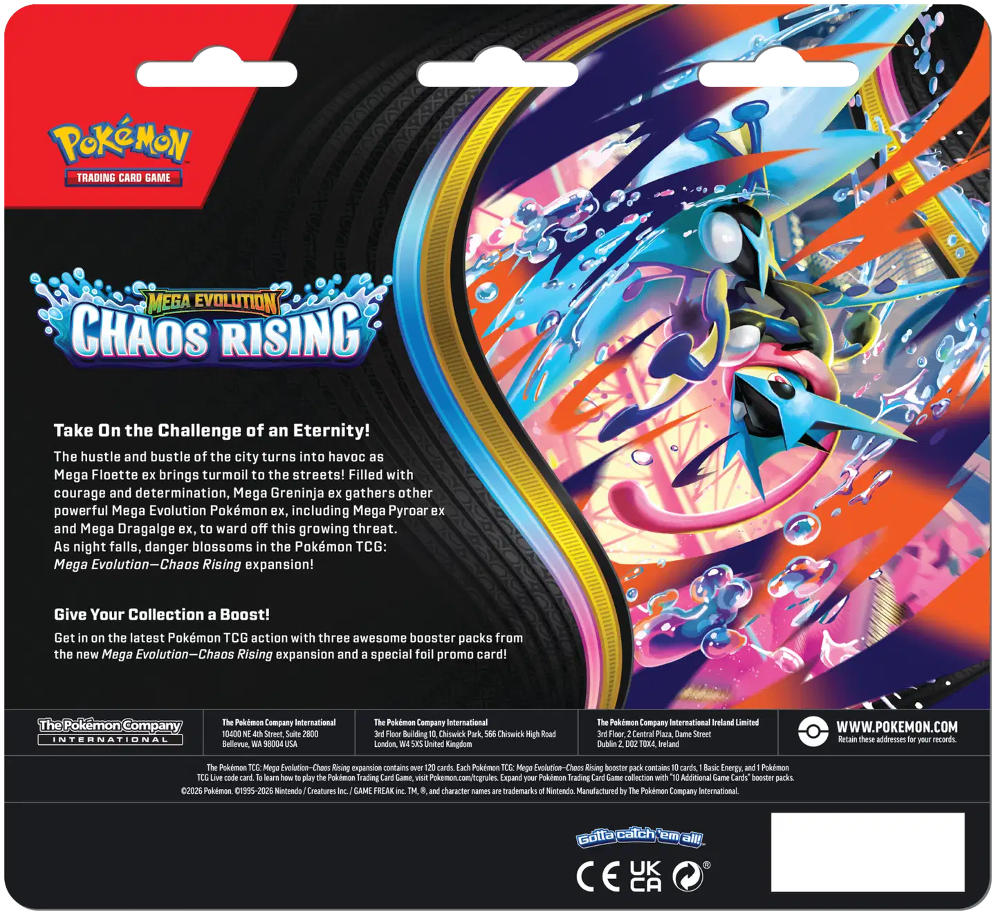 Pokémon TCG keräilykortit ME04 3-Pack Blister - 3
