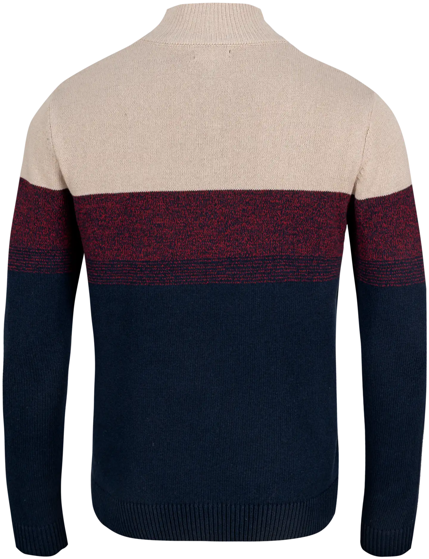 TEX miesten neulepusero half-zip I967113 - burgundi - 2