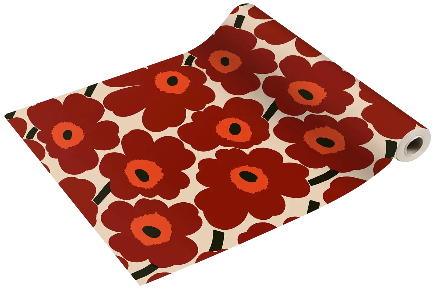 Marimekko Unikko punakerma kaitaliina 1kpl/0,4x4,8m