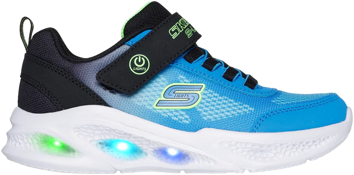 Skechers lasten vilkkulenkkari Meteor Lights Krendox - black/blue/lime - 6