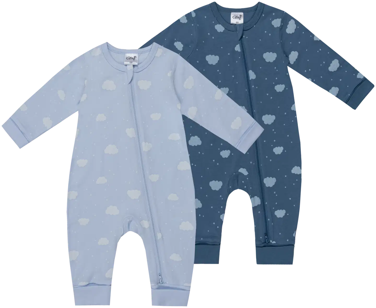 Ciraf vauvojen pyjama Hattara 250B263015 2-pack - blue clouds aop - 1