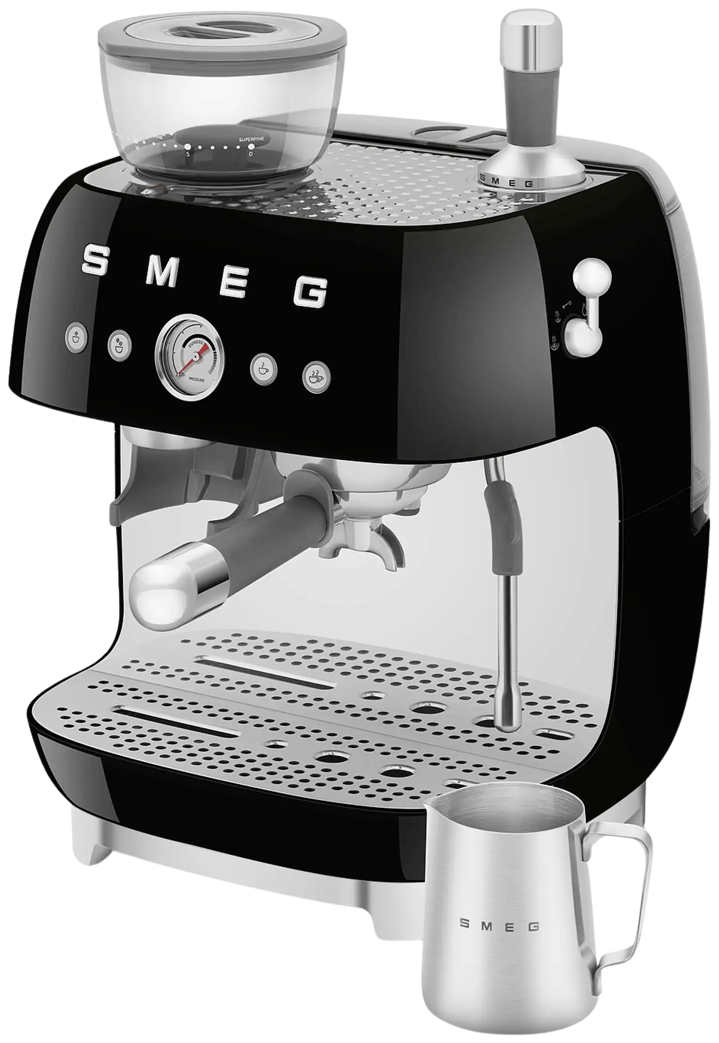 Smeg espressokeitin myllyllä musta EGF03BLEU - 6