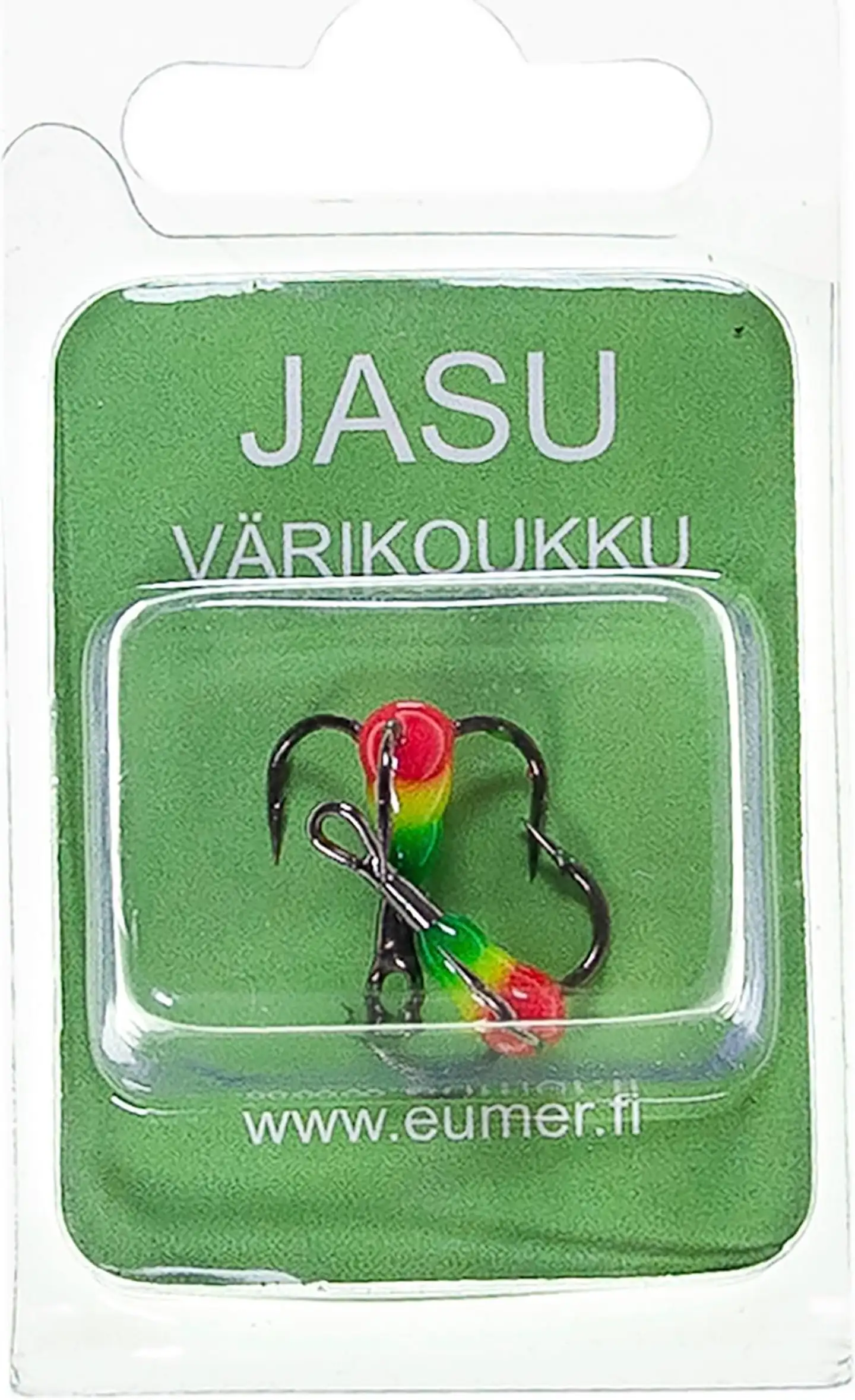 Jasu 3-haarainen värikoukku koko 8 papukaija 2kpl