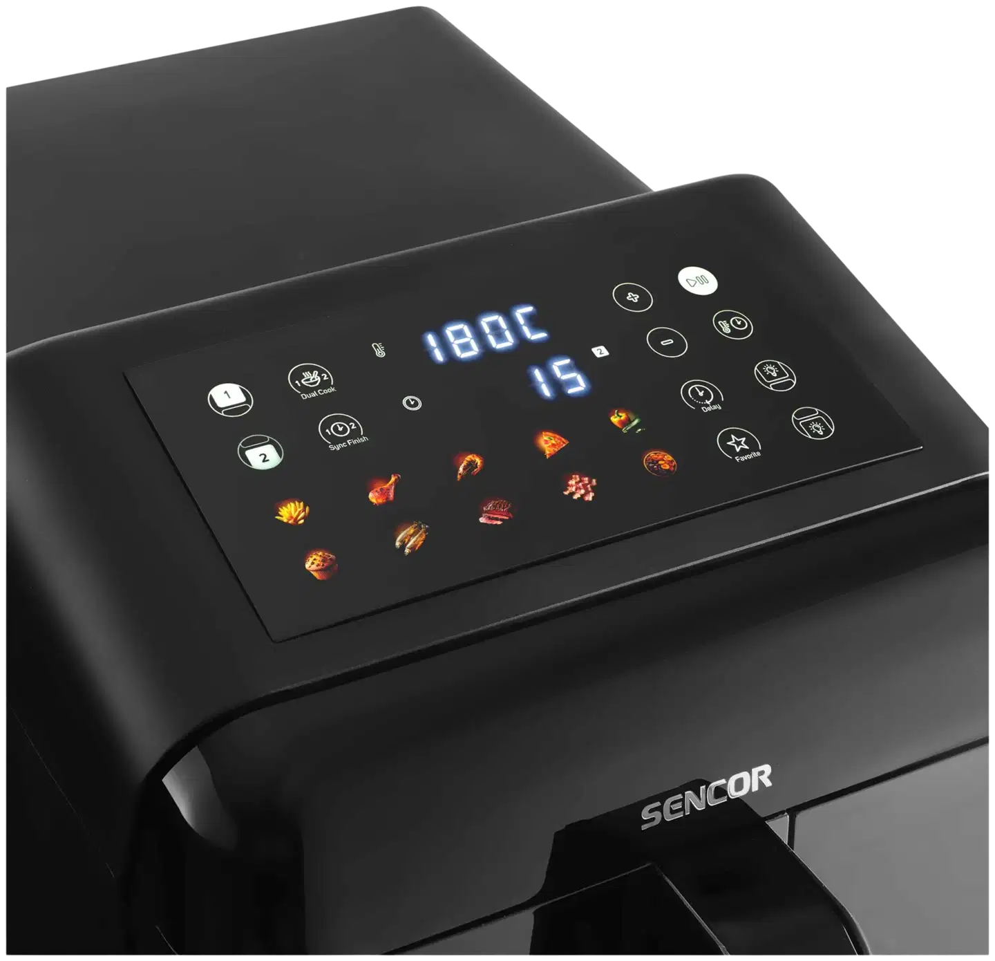 SENCOR Dual Air Fryer kiertoilmakypsennin SFR 1250BK - 6