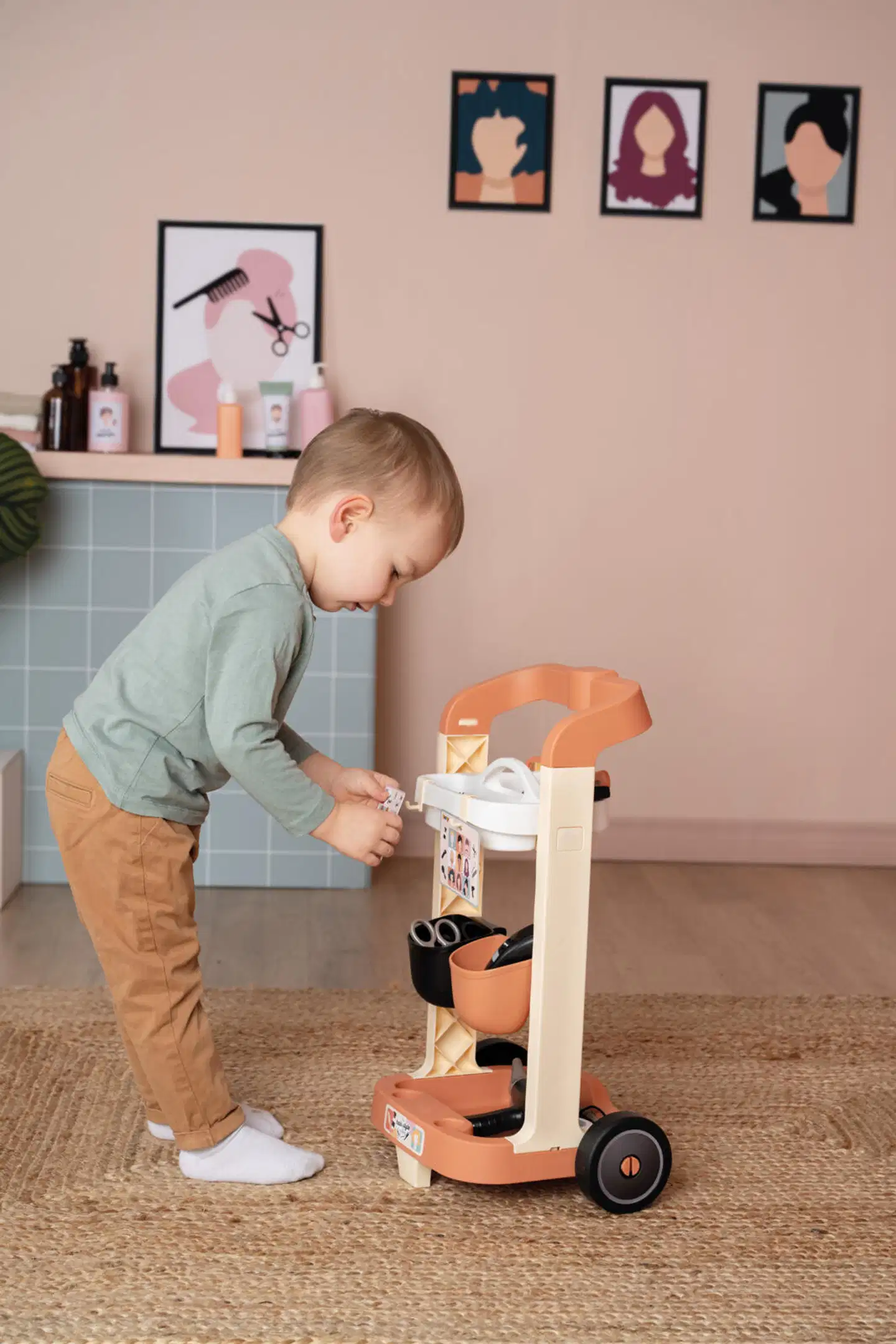 Smoby My Hair, kampausvaunu, upea leikkisetti kampaamoleikkeihin - 7