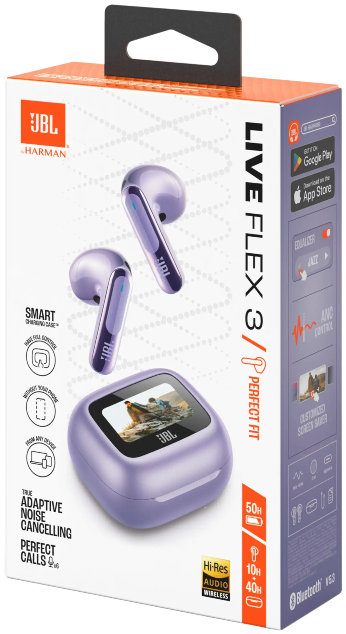 JBL Bluetooth vastamelunappikuulokkeet Live Flex 3 violetti - 10