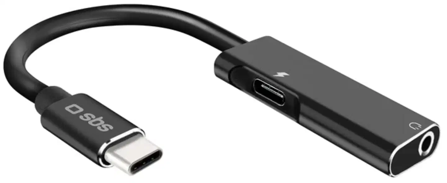 SBS adapteri Usb-C To 3,5 Mm Jack ja Usb-C latausportti - 1