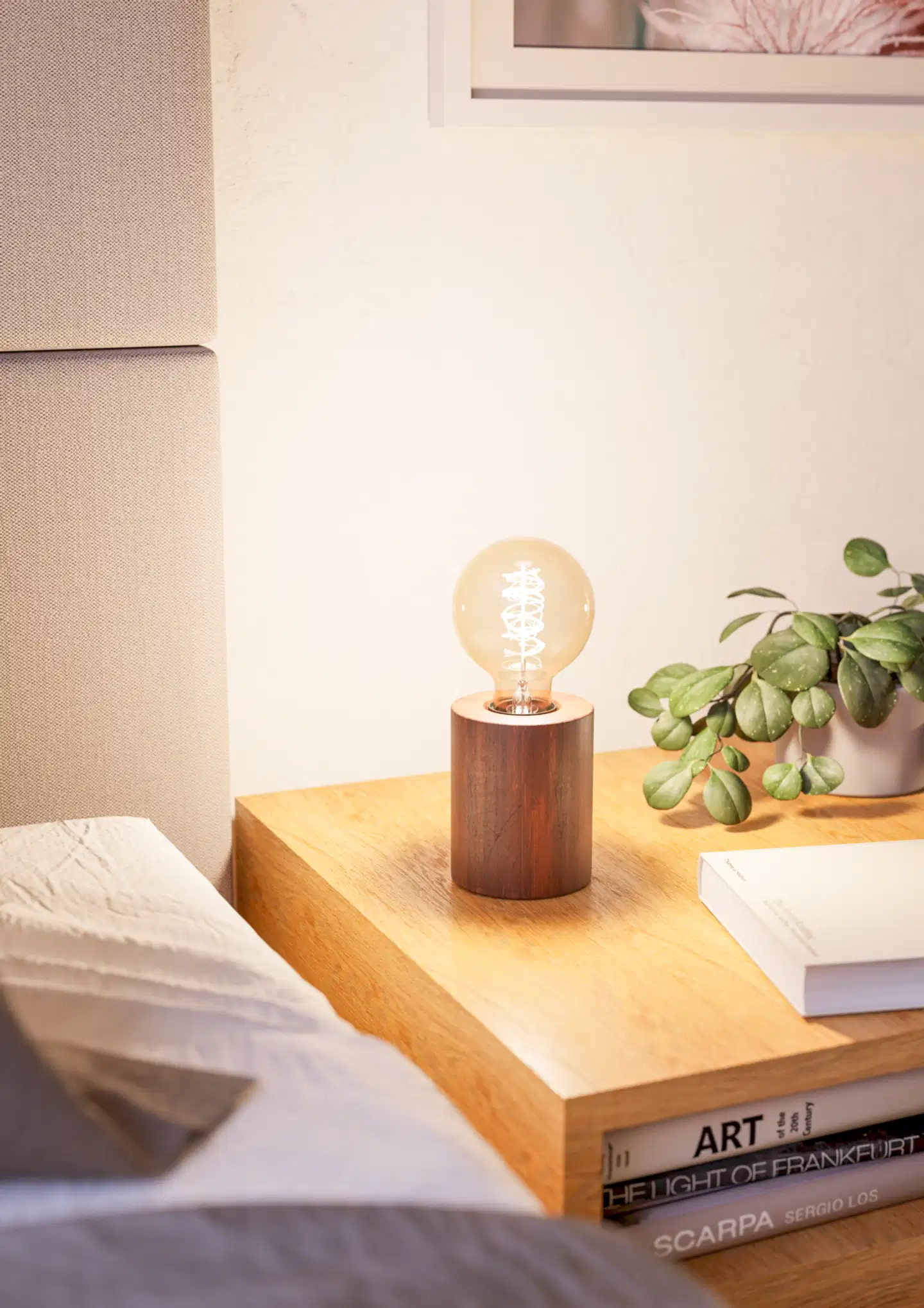 EGLO pöytävalaisin Murama E27 maks 40W IP20 pähkinäpuu - 3
