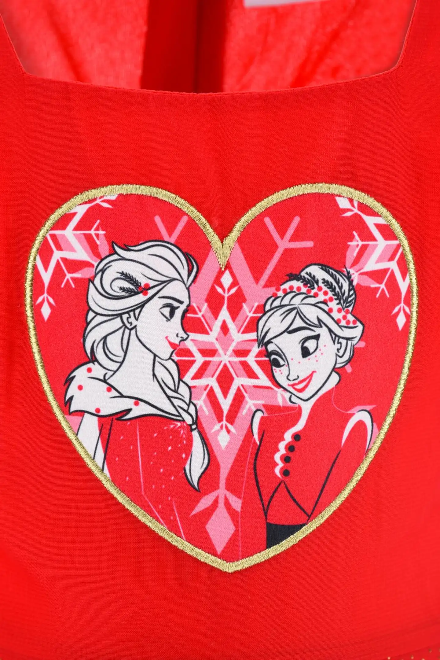 Lasten Frozen mekko, laadukas kangas - RED - 4
