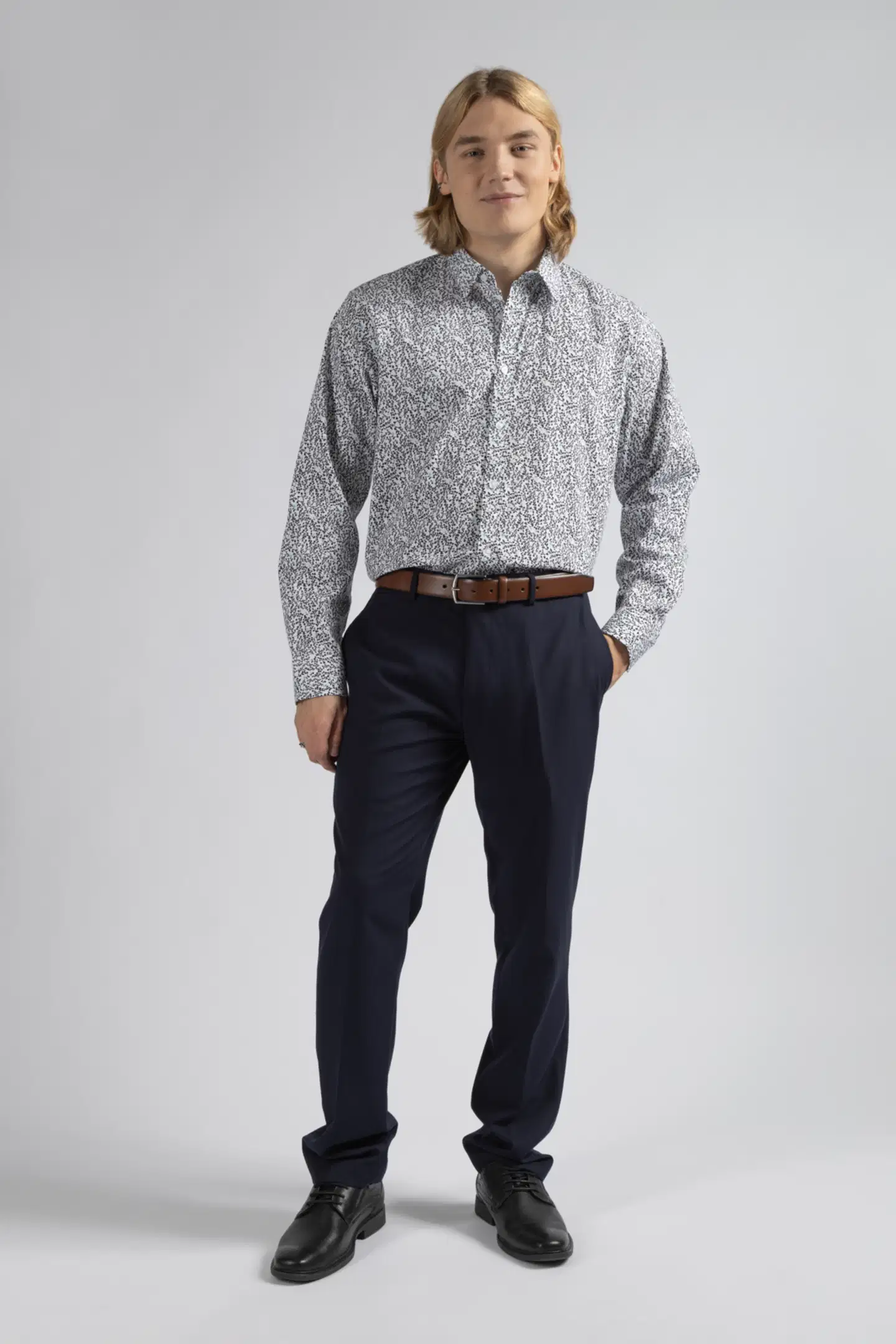 London Fog miesten puvunhousut normaali rf 2020lf2 - Night Sky - 13