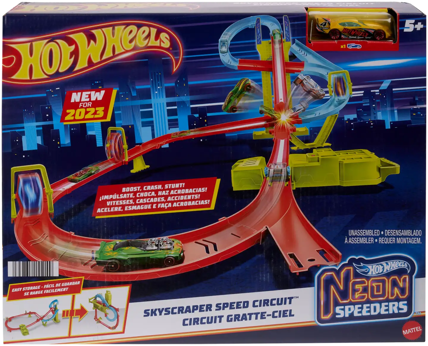 Hot Wheels Neon Speeders Skyscraper Speed Circuit - 2