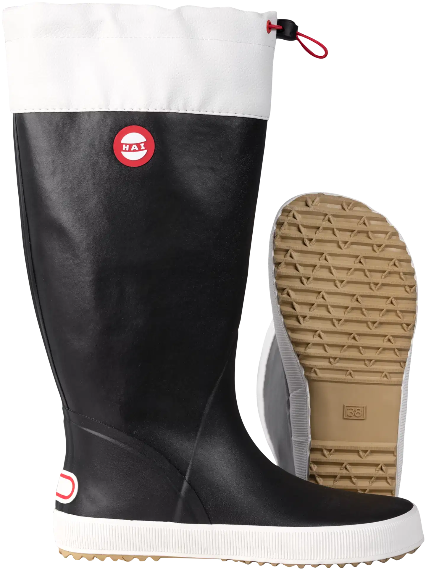 Hai unisex paljasjalkakumisaapas Barefoot Black - Musta/valkoinen - 1