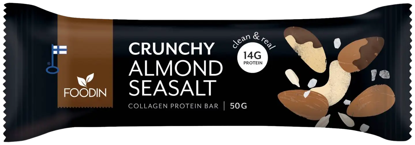 Foodin Collagen protein bar Almond Seasalt 50g