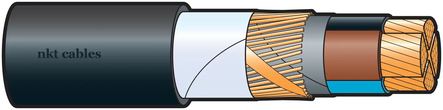 NKT kuparivoimakaapeli-HF XCMK 4x1.5/1.5 RE DCA 100 m