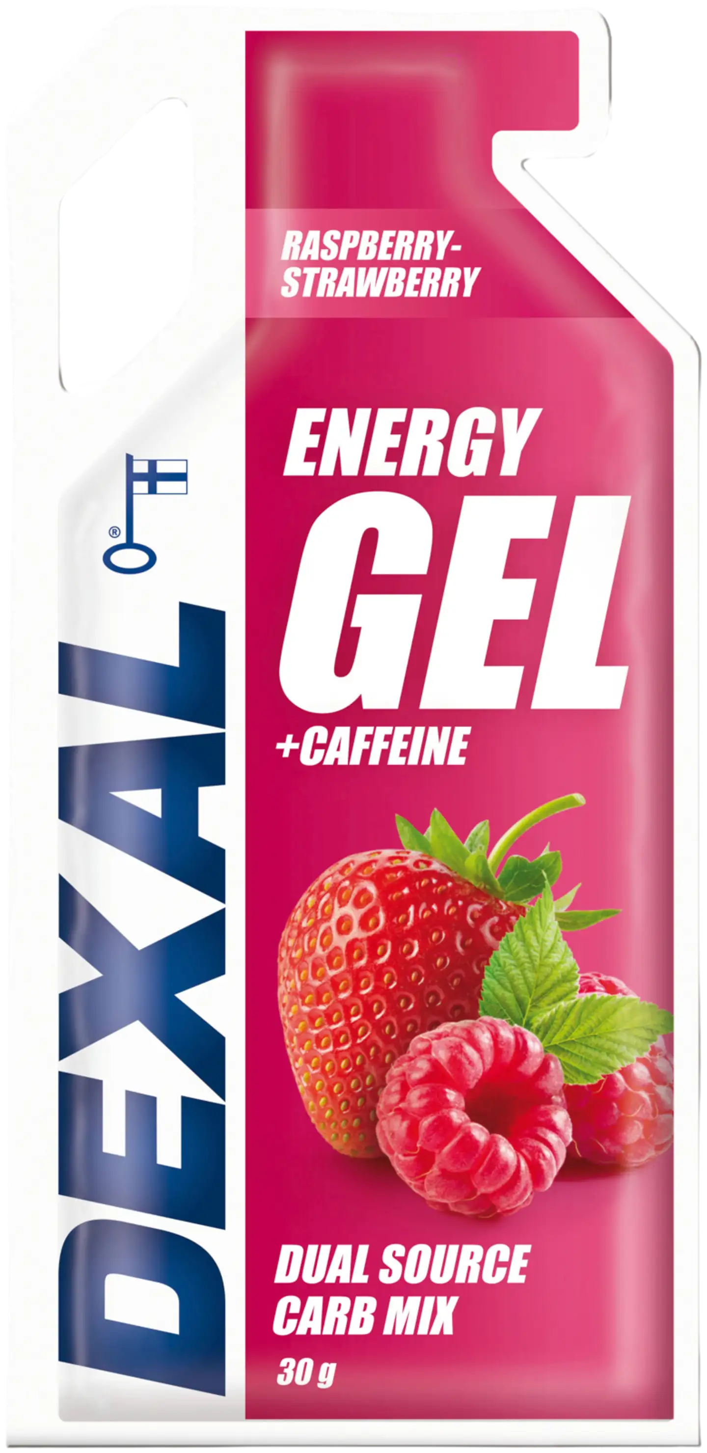 Dexal Energiageeli vadelma-mansikka+kofeiini 30g