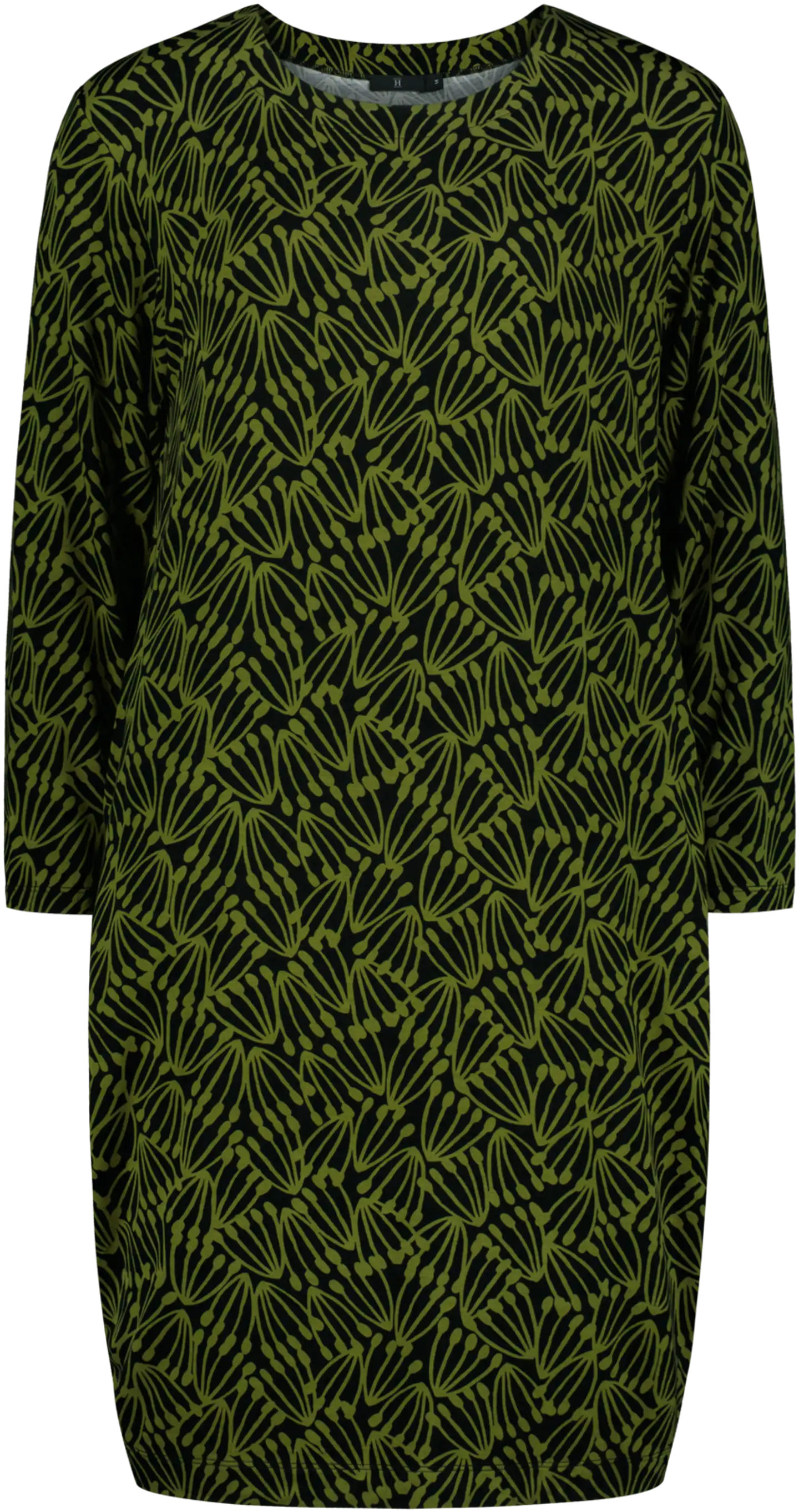 House naisten trikoomekko Inka PatternLab - heteet green&black - 1